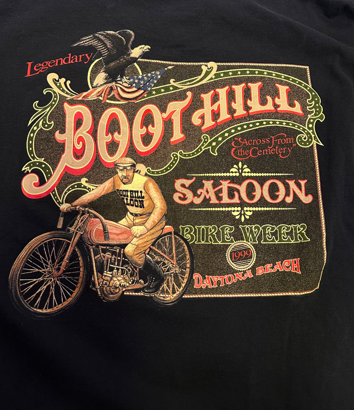 Vintage BOOTHILL SALOON Black Long Sleeve