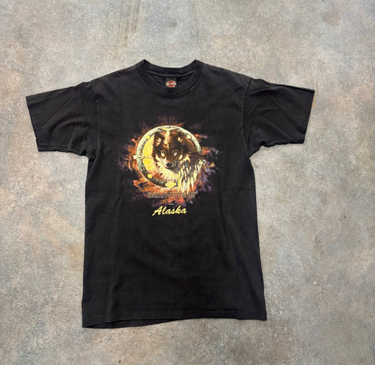 black wolf Harley-Davidson tee OTF (YC)