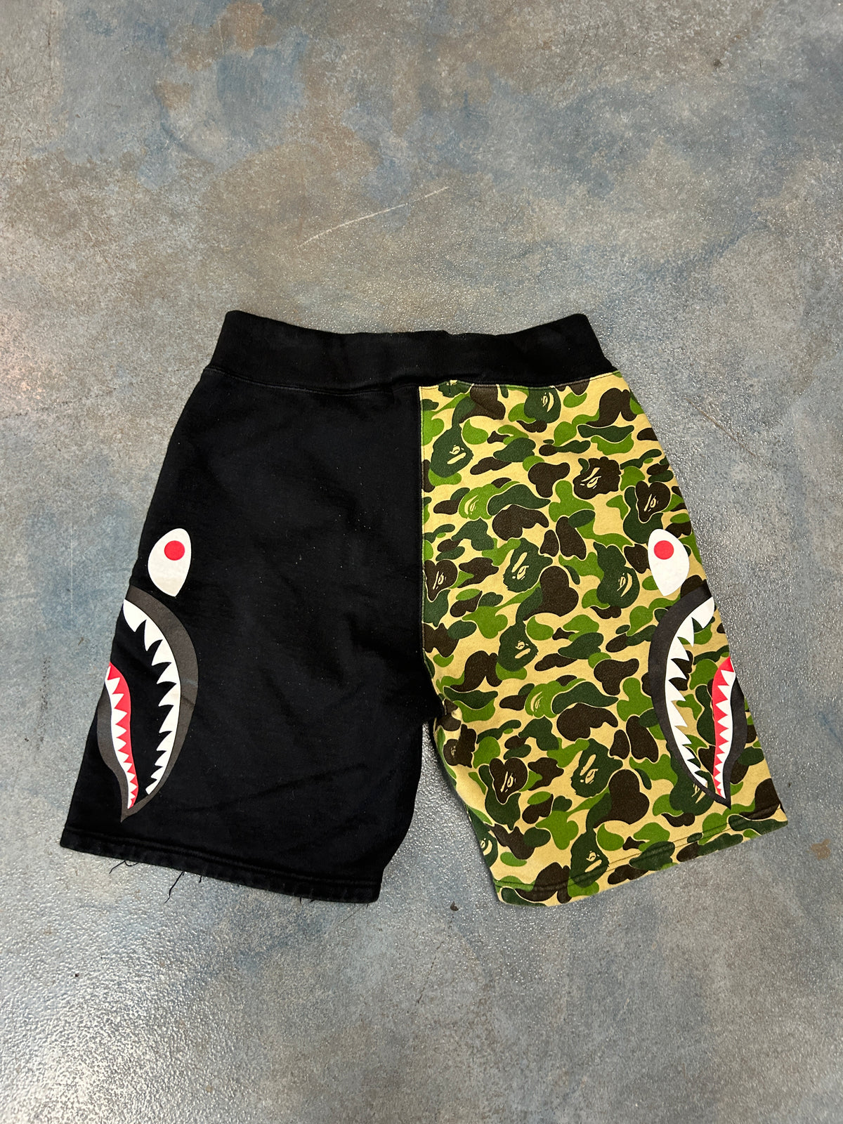 Bape ABC Camo Side Shark Sweat Shorts