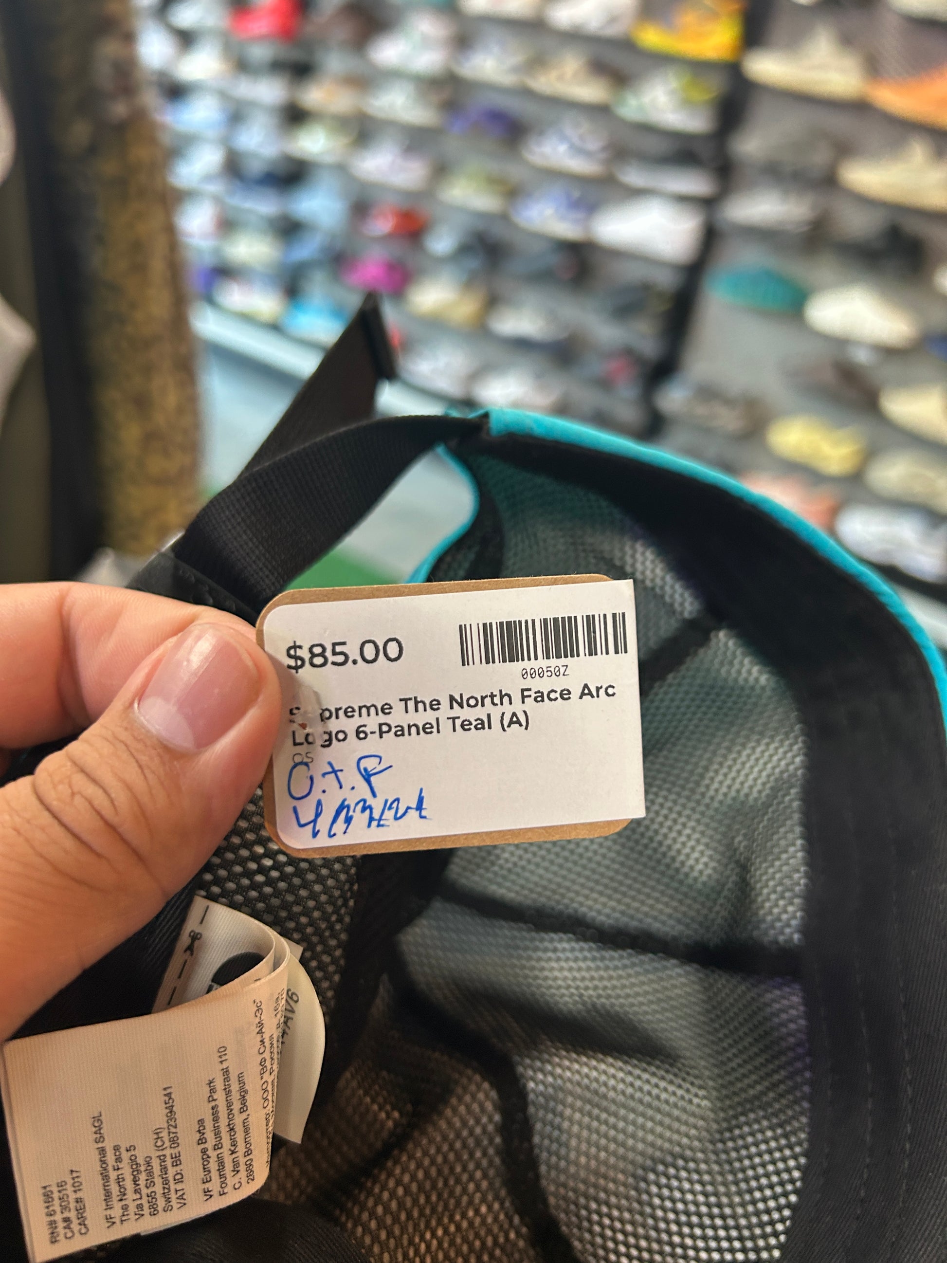Supreme The North Face Arc Logo 6-Panel Teal OTF