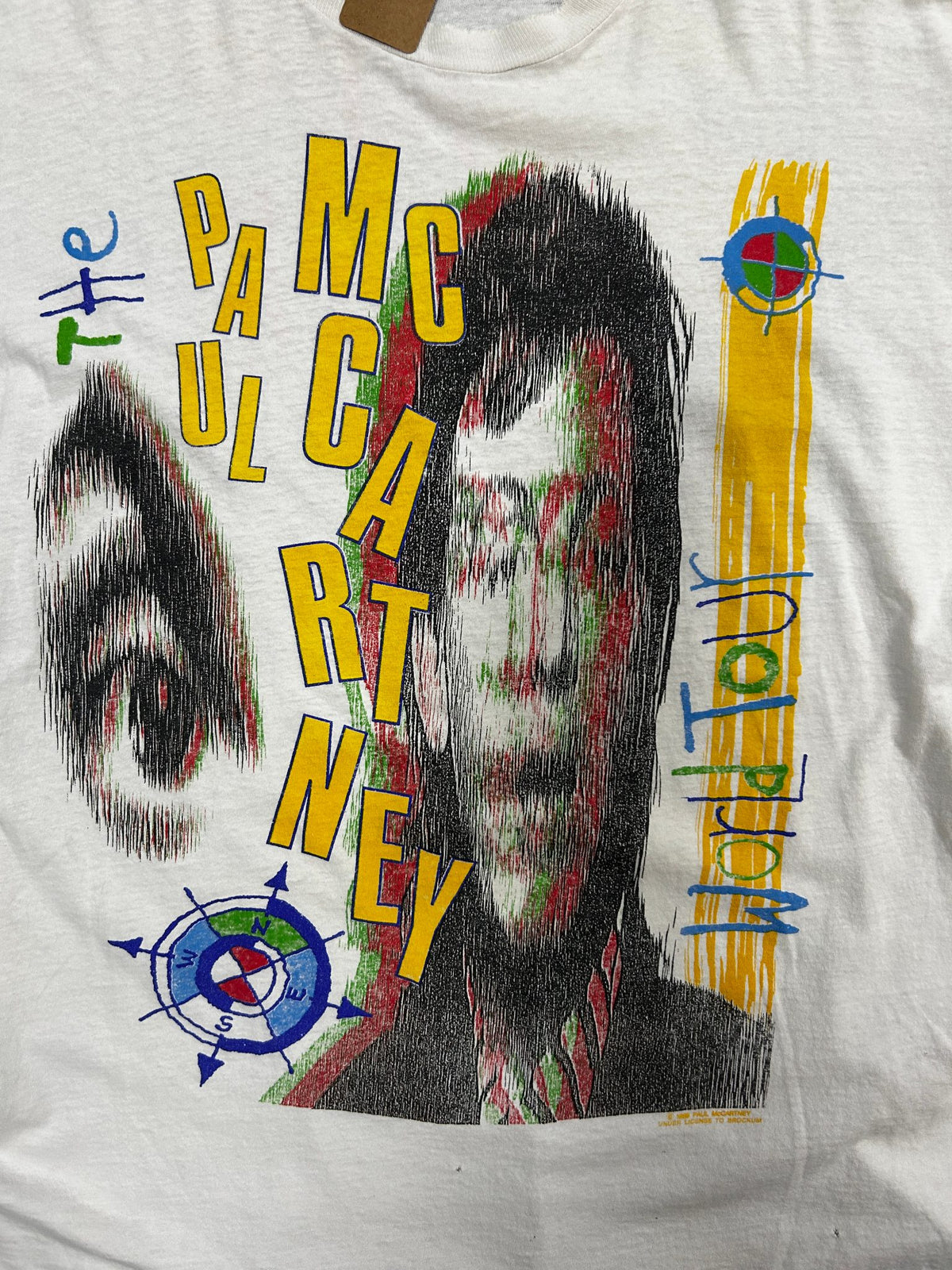 Vintage Paul McCartney 1989/90 Mac is Back Tour White Tee