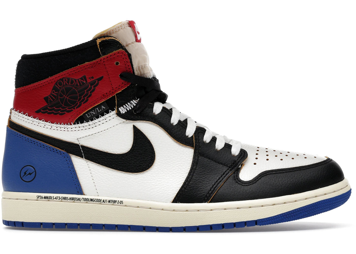 Jordan 1 Retro High OG SP Fragment x Union LA Varsity Red Sport Royal (YCC)