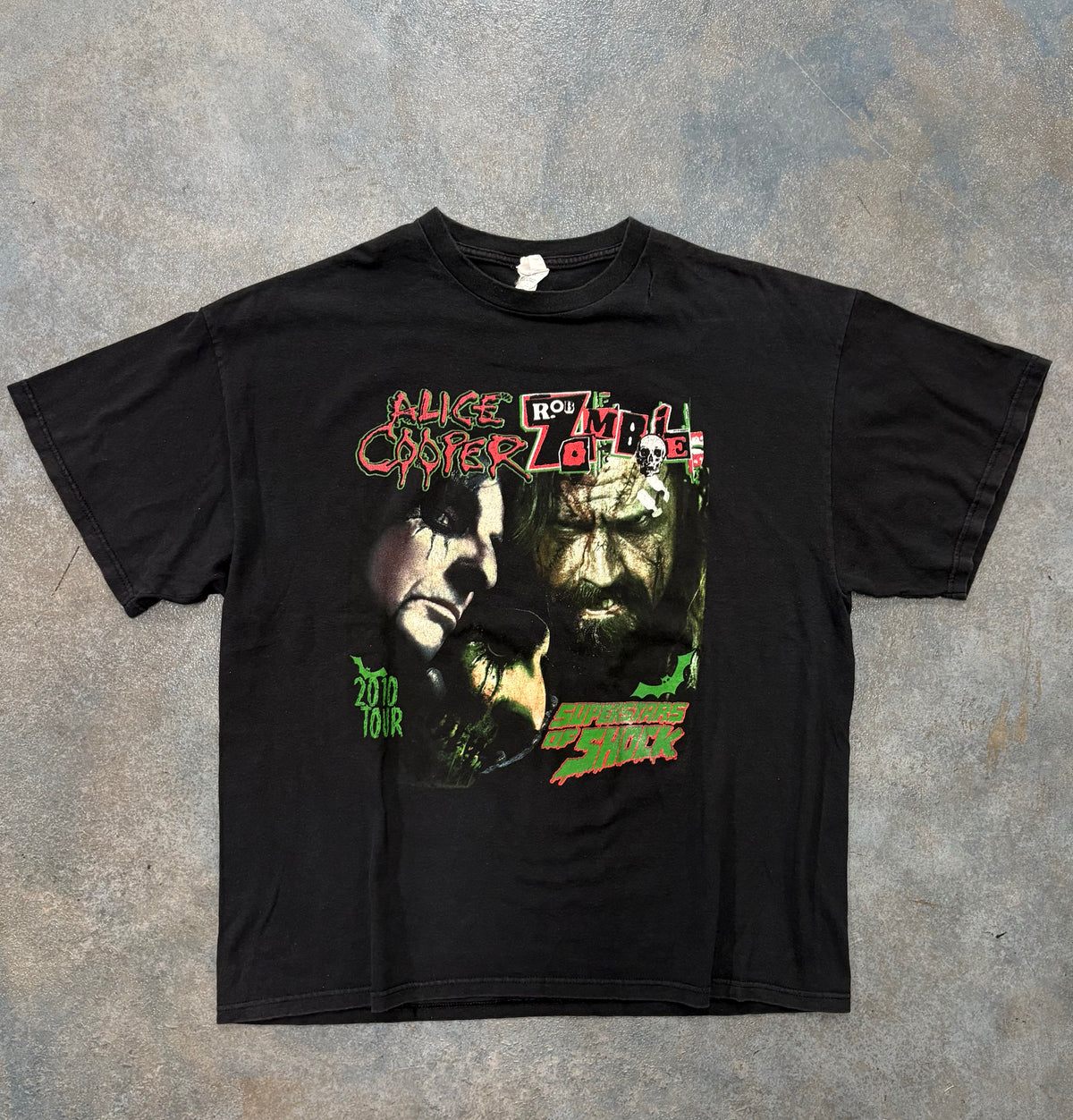 Rob Zombie Alice Cooper Black Tee B46