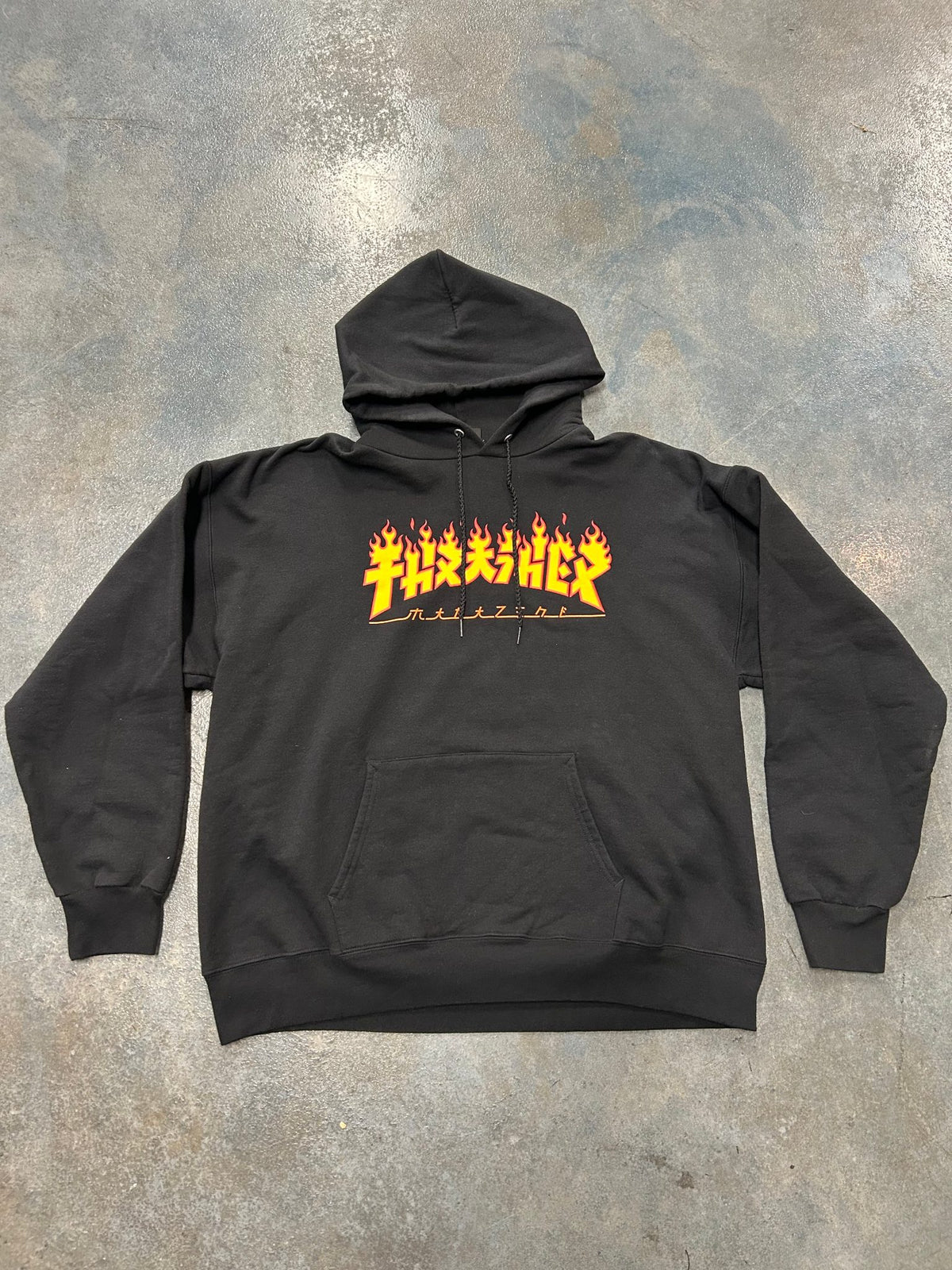 Thrasher Flame Logo Black Hoodie