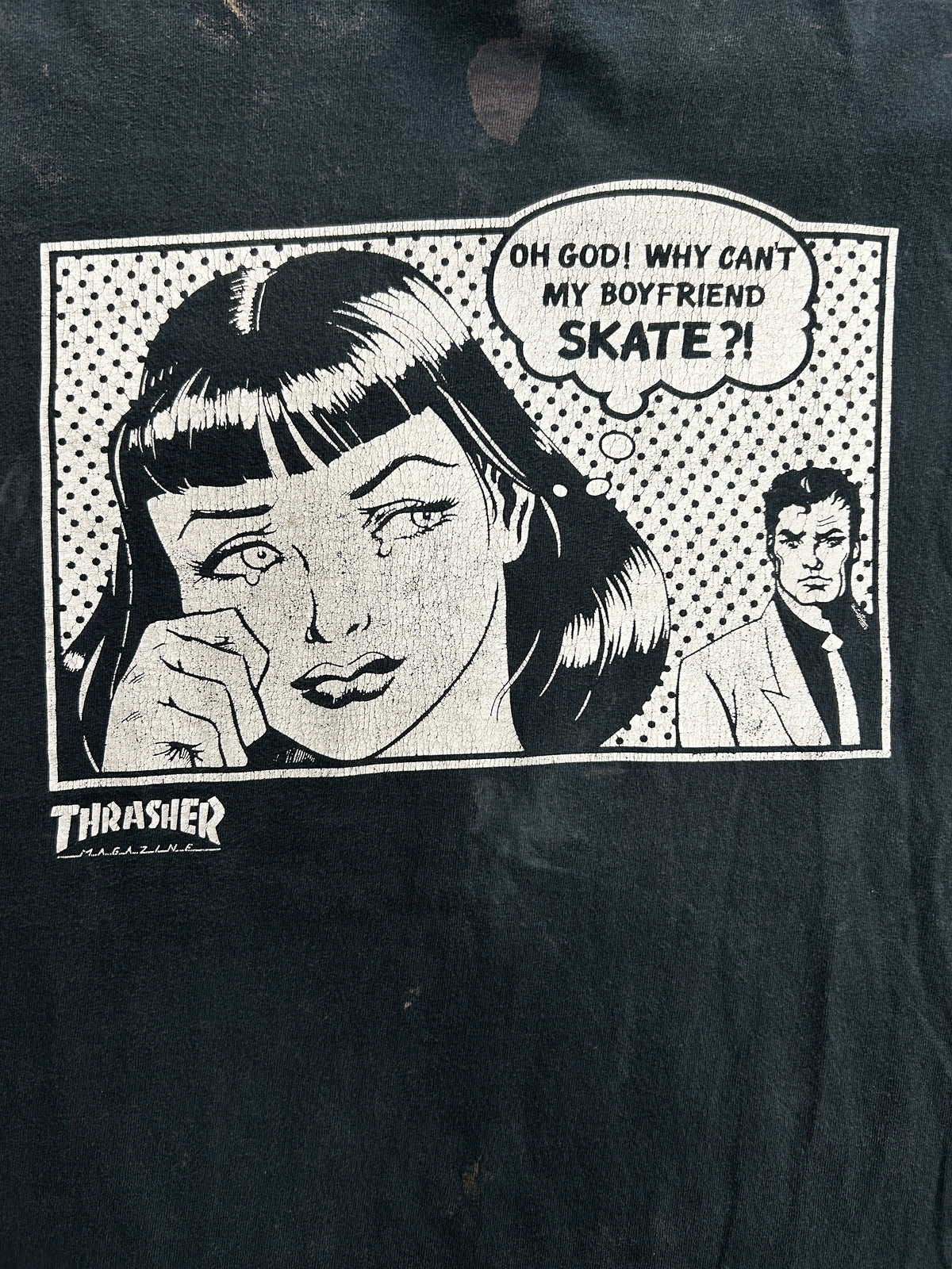 Vintage Thrasher "Boyfriend Cant Skate" Black Tee
