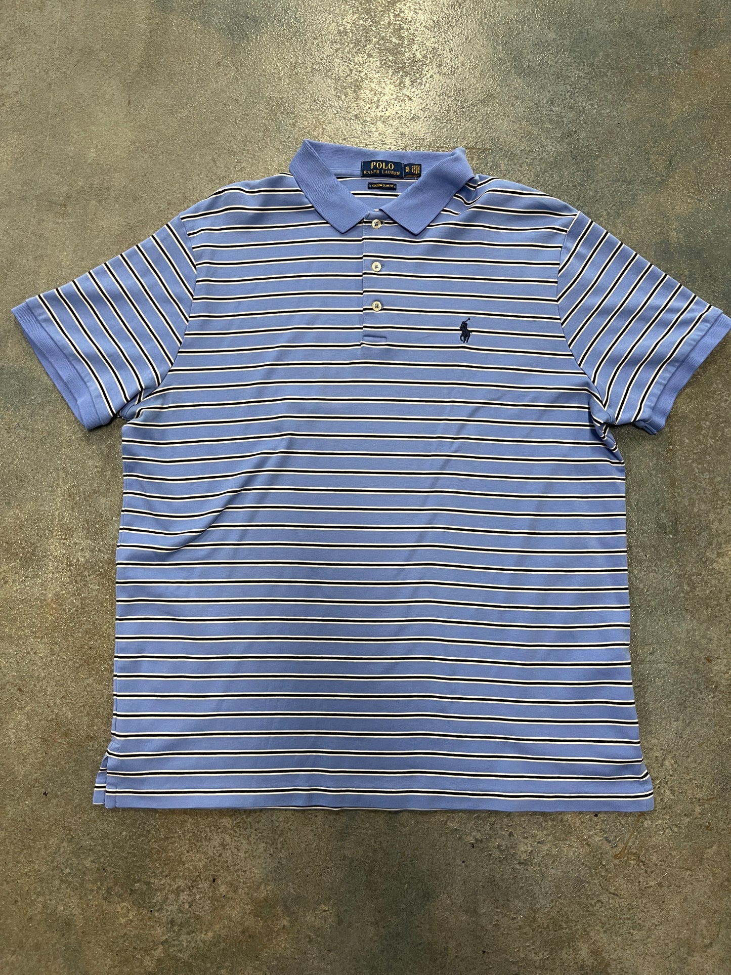 Polo Ralph Lauren Navy Blue Black Stripes B38 (RY)