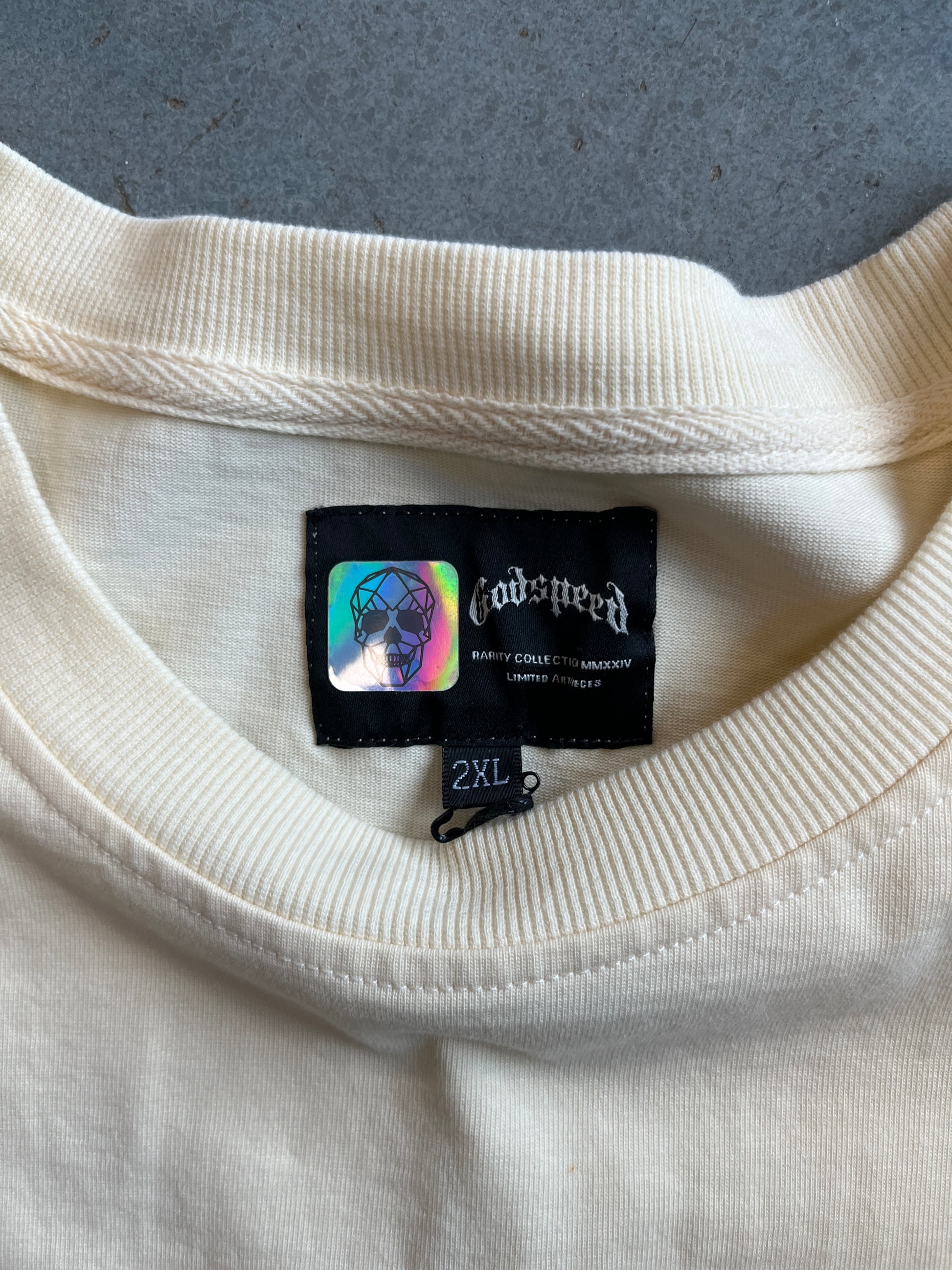 Godspeed "Wave Runner" graphic T-shirt in the "Bone" colorway OTF