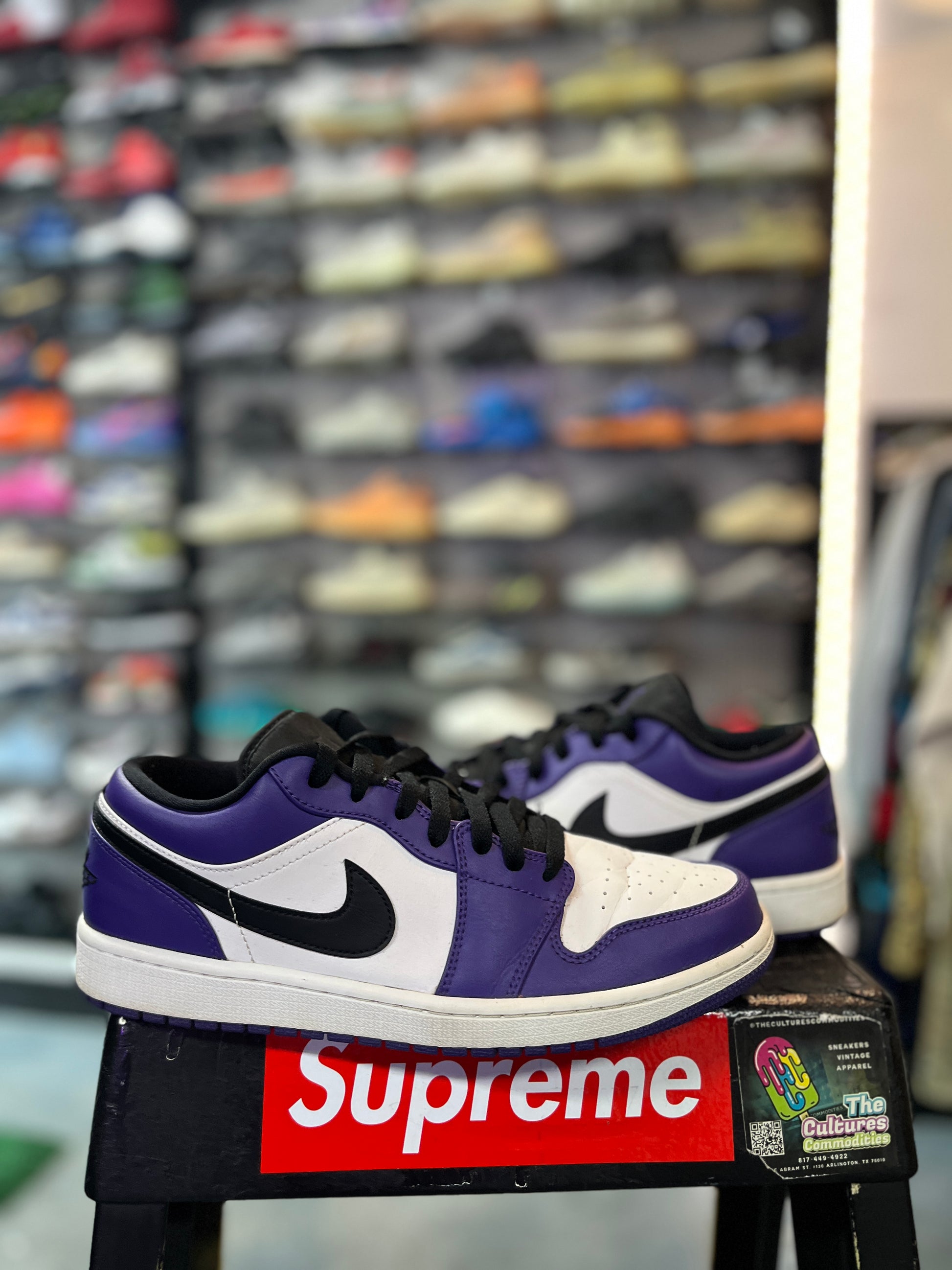 Jordan 1 Low Court Purple White (YC)