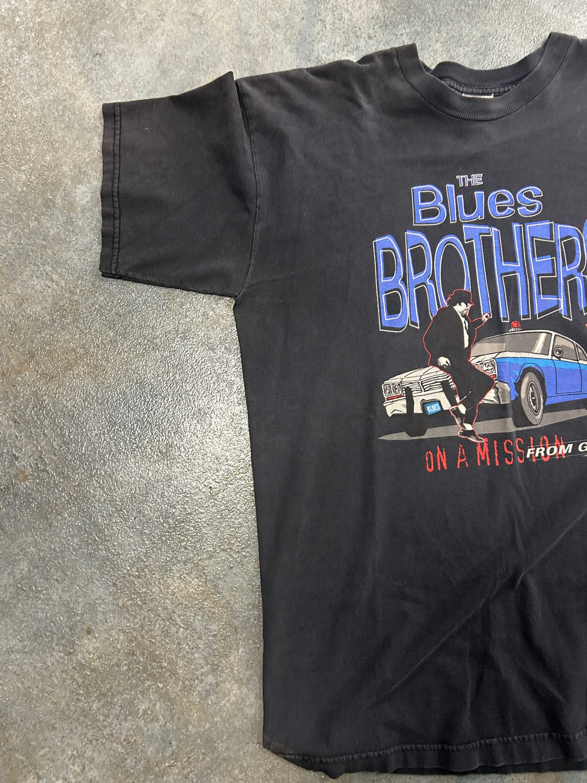 Vintage 1996 The Blues Brothers on a mission from GOD Black Tee