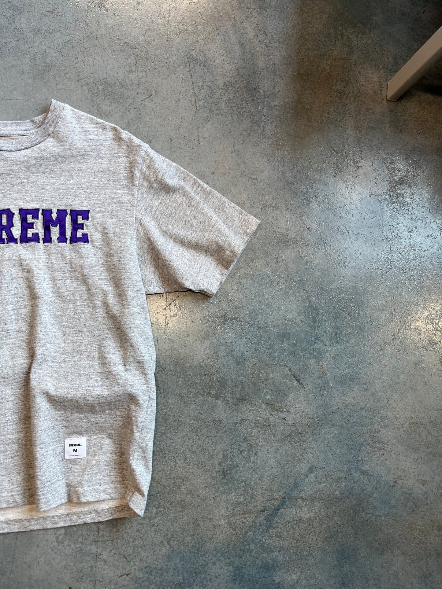 Supreme Twill Applique Gray Tee OTF