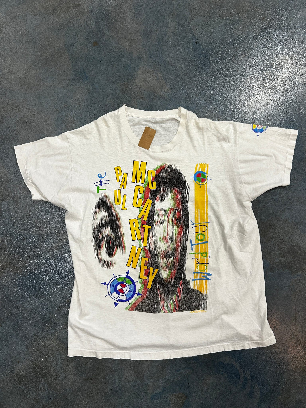 Vintage Paul McCartney 1989/90 Mac is Back Tour White Tee