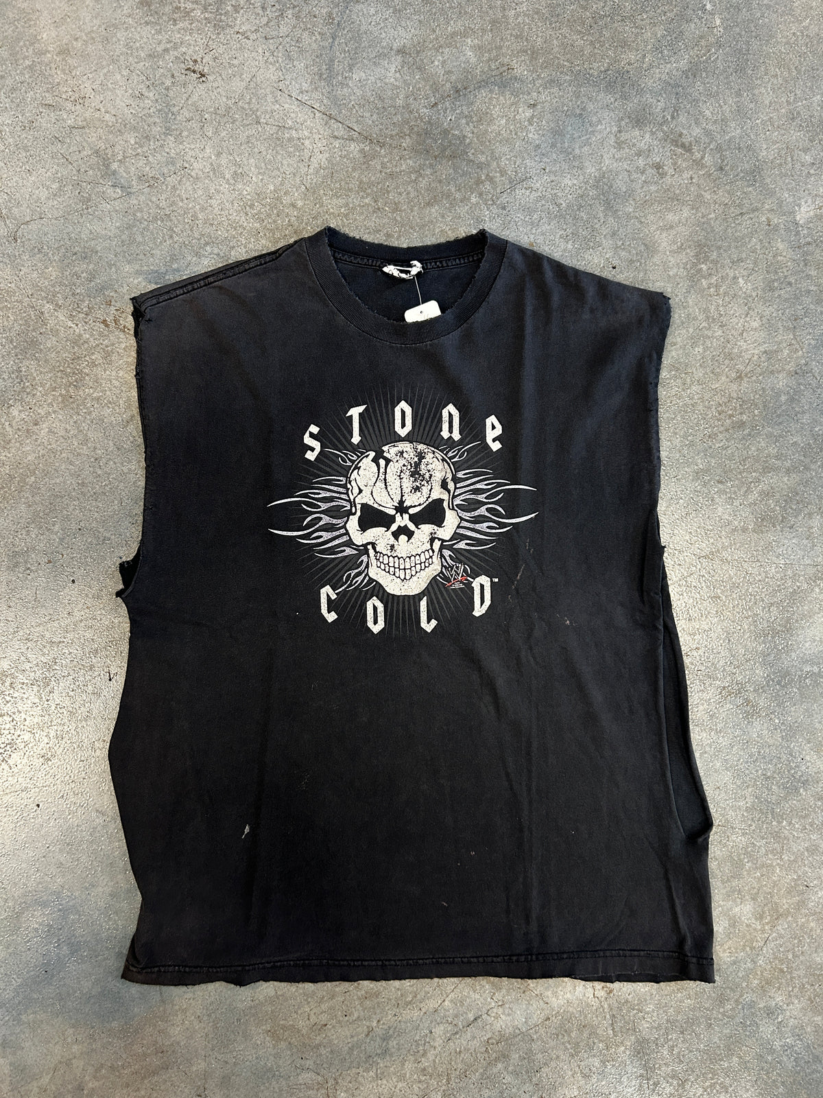 Vintage Stone Cold Skull Cut Off Black Tee