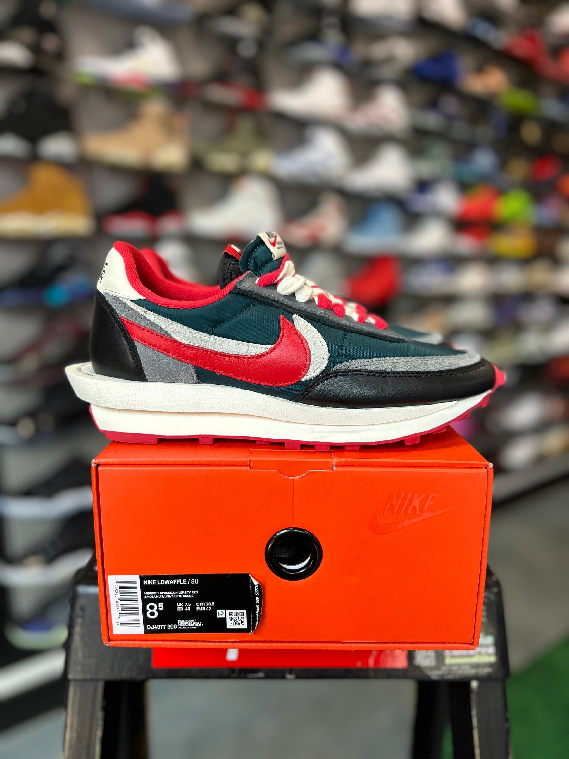 Nike LD Waffle sacai Undercover Midnight Spruce University Red (RT)