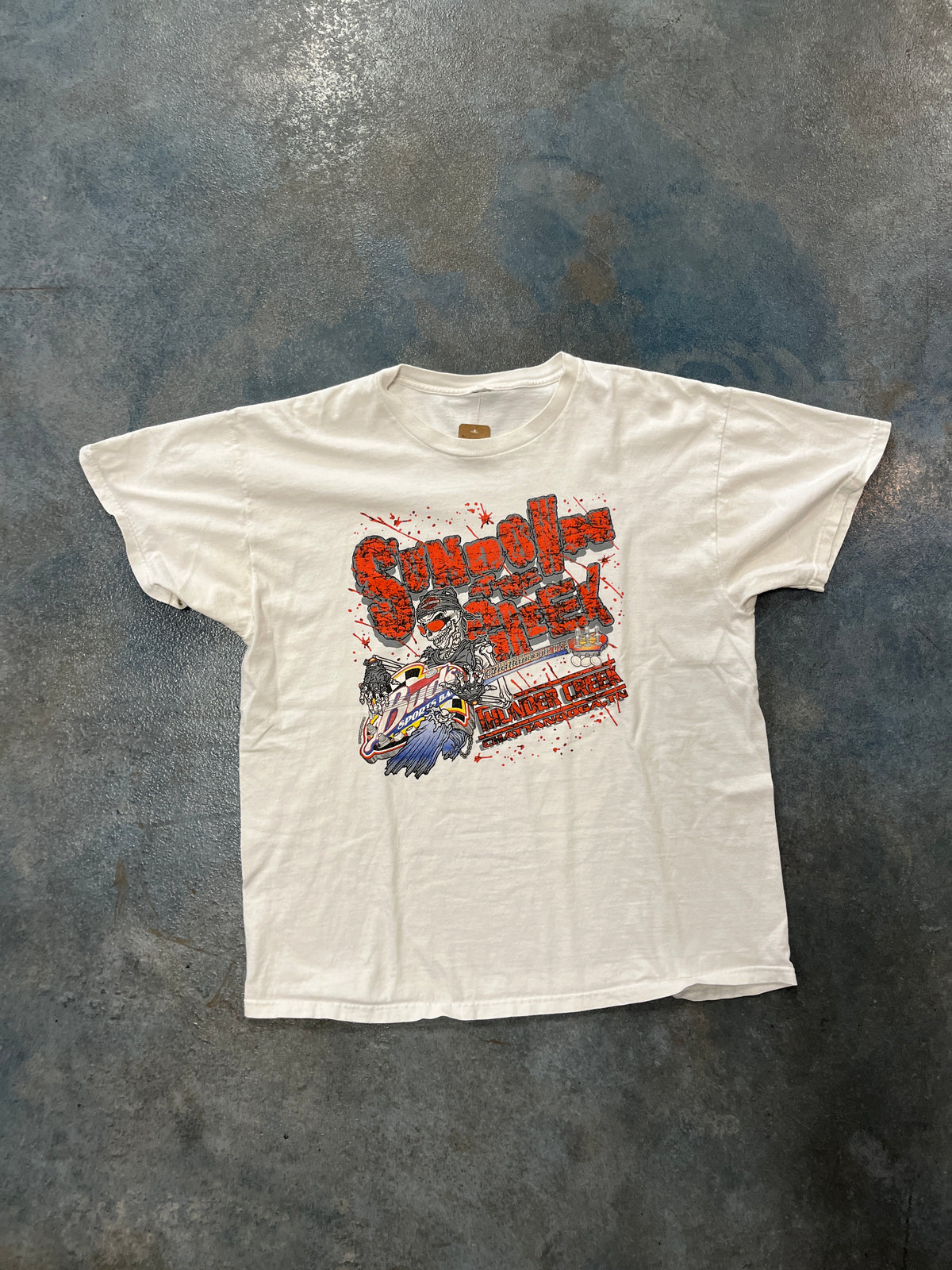 Vintage Harley-Davidson “Sundown Creek” Chattanooga, Tennessee White T-Shirt (RC) OTF