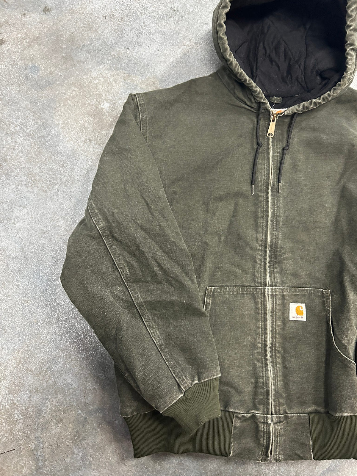 Vintage Carhartt Olive Zip Up Made In Mexico