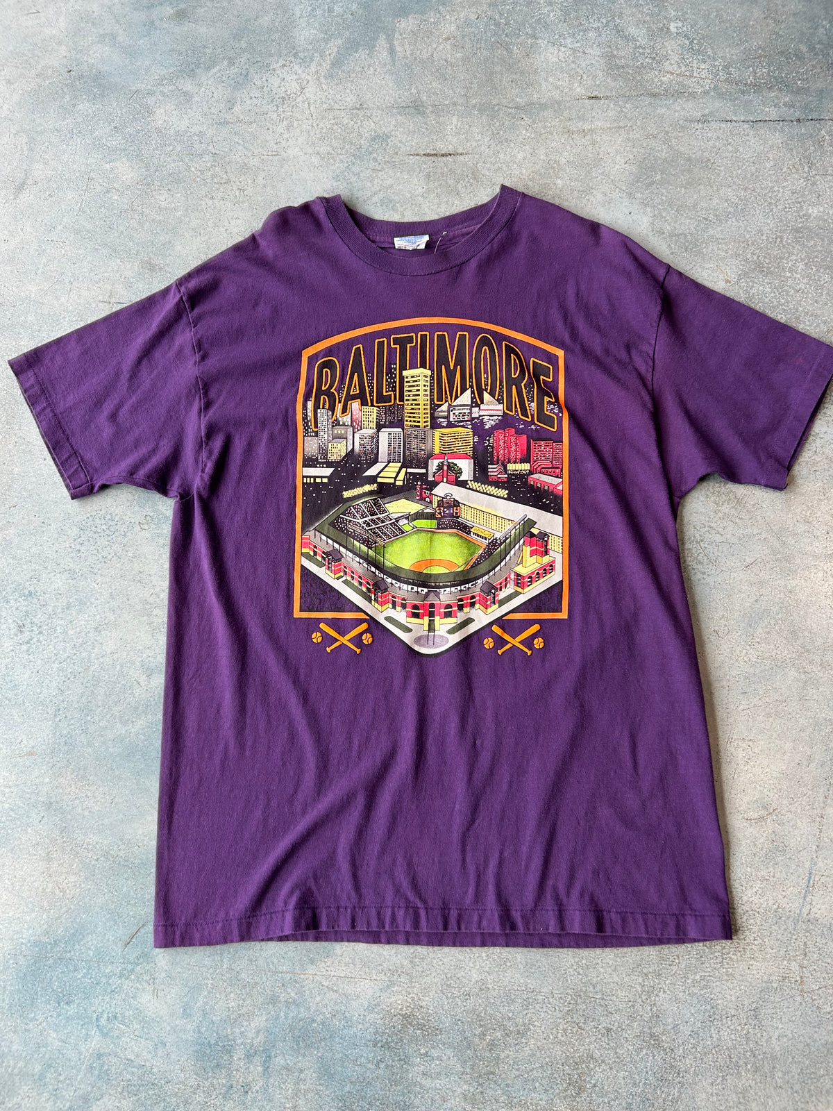 Vintage Baltimore Orioles Stadium Tee Purple OTF