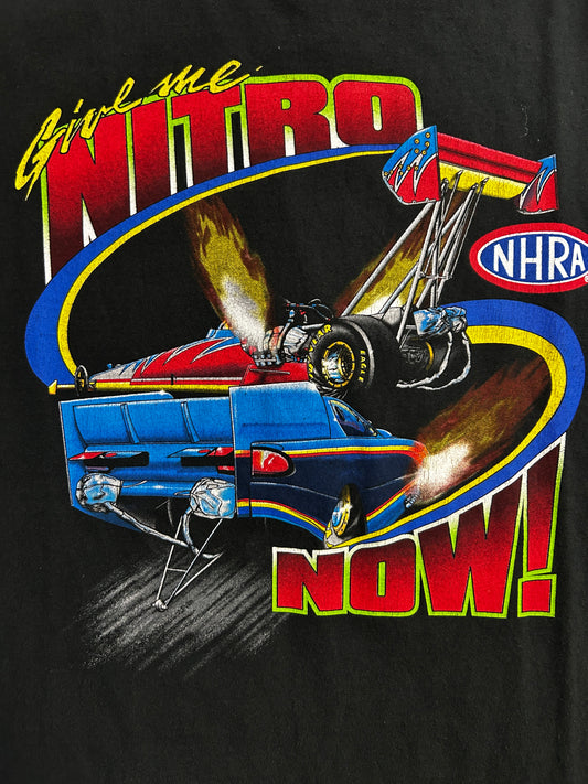 Vintage "Give Me Nitro Now!" Racing Black Tee