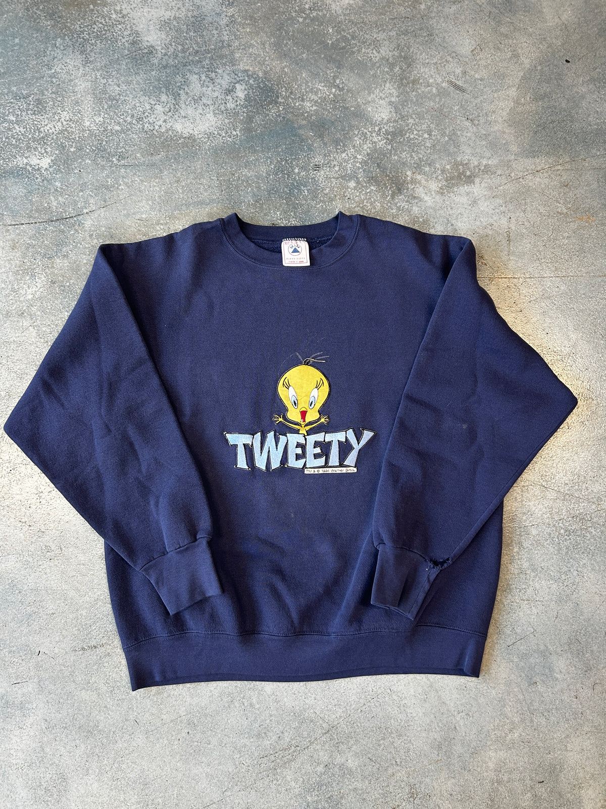 Vintage Looney Tunes "TWEETY" Navy Crewneck