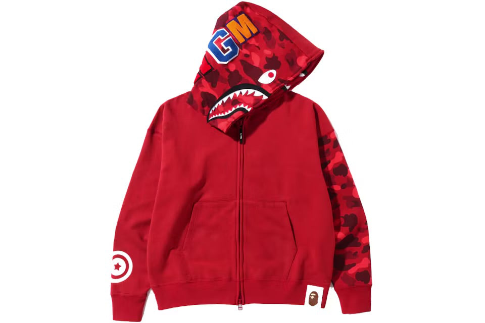Bape Color Camo Shark Full Zip up Hoodie