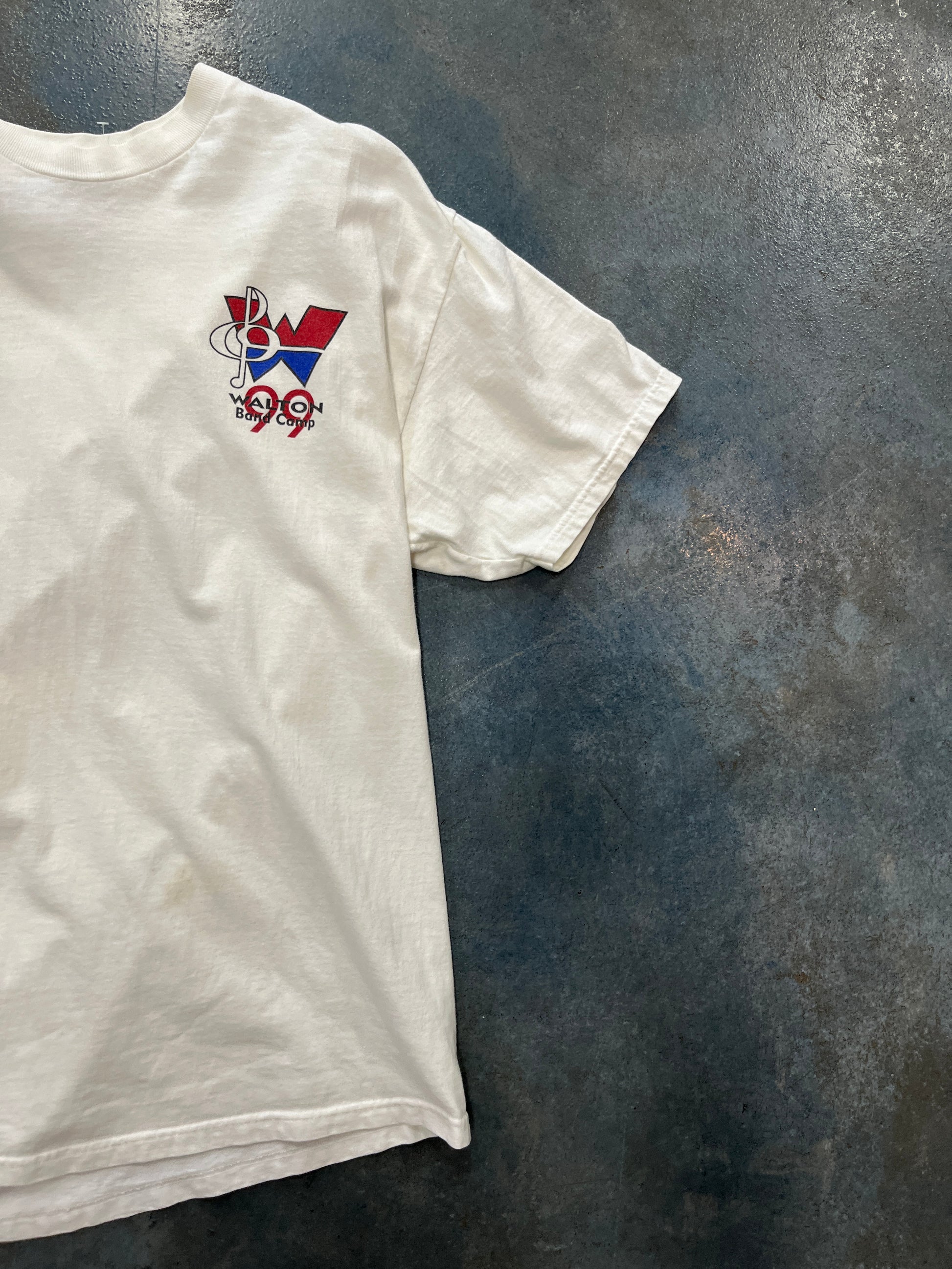Vintage 89’ Back to the Future II Walton Band Camp White T-Shirt OTF