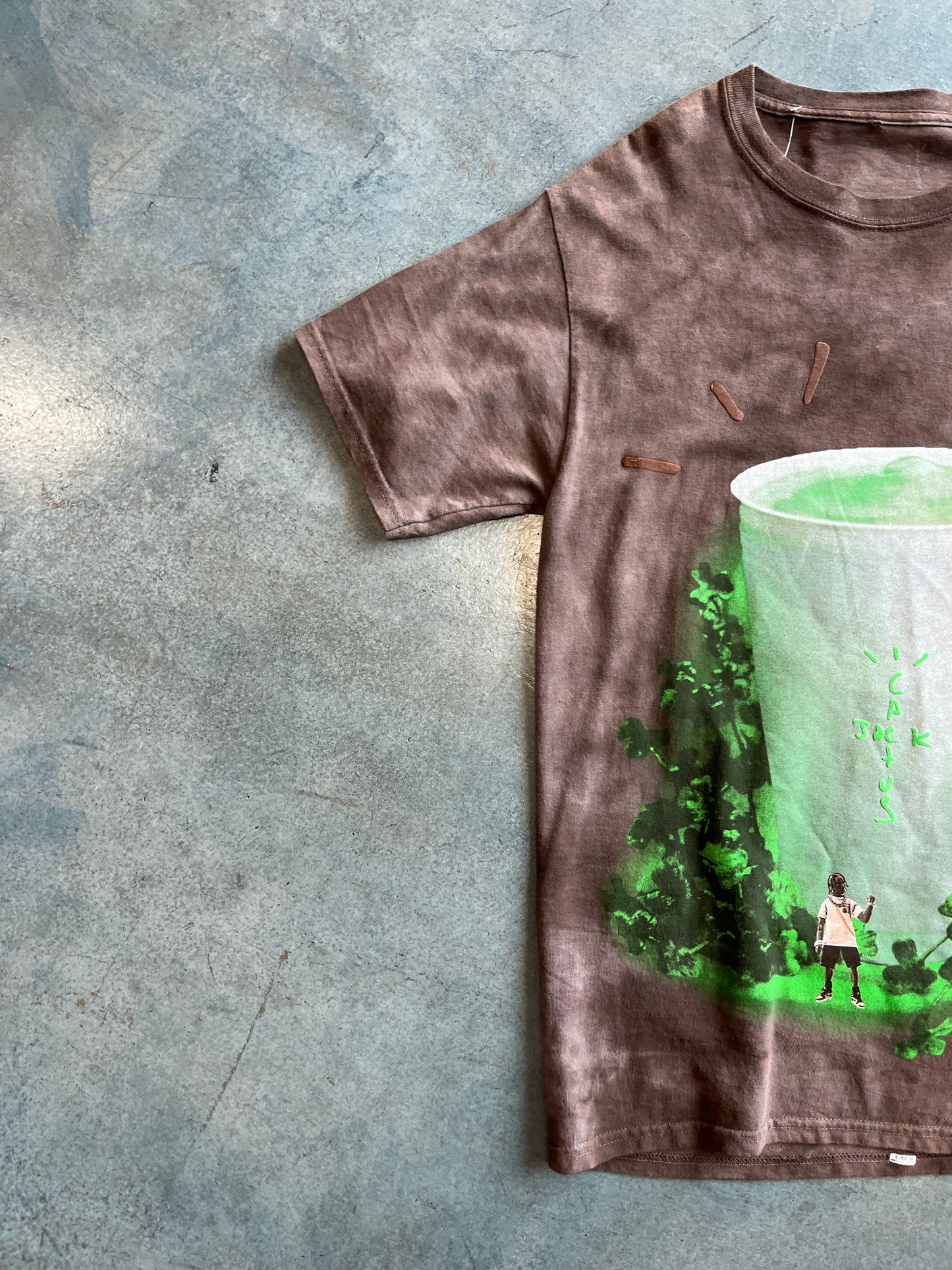 Cactus Jack Travis Scott x McDonald's Shamrock Shake McRib Brown Grail T-Shirt OTF YT