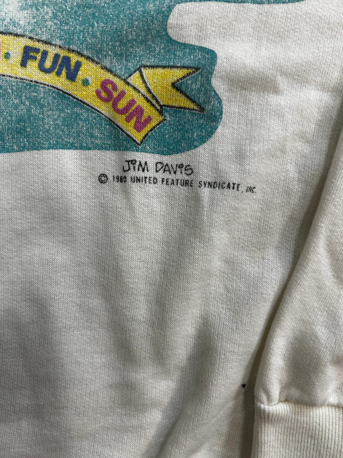 Vintage 80s Garfield "Life In Florida" White Crewneck
