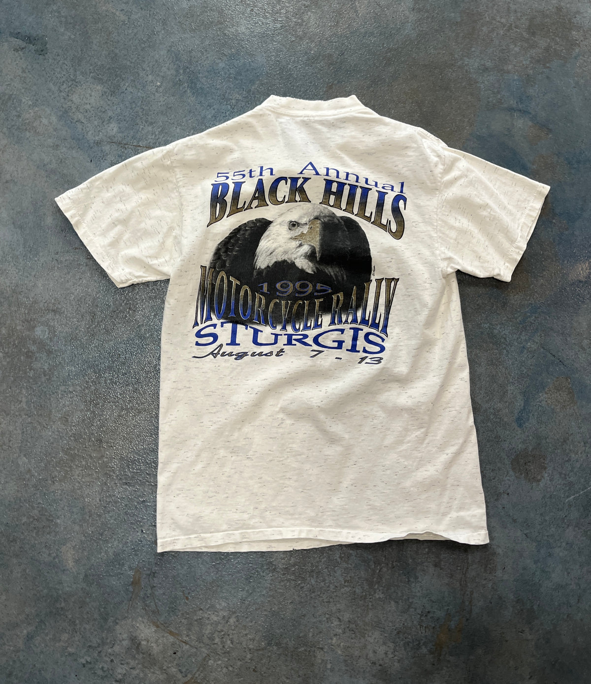 Vintage 1995 Black Hills ‘Take The ride To Sturgis’ 55th Annual Sturgis Rally White Graphic T-Shirt