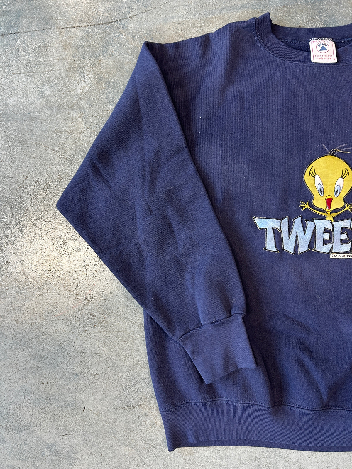 Vintage Looney Tunes "TWEETY" Navy Crewneck