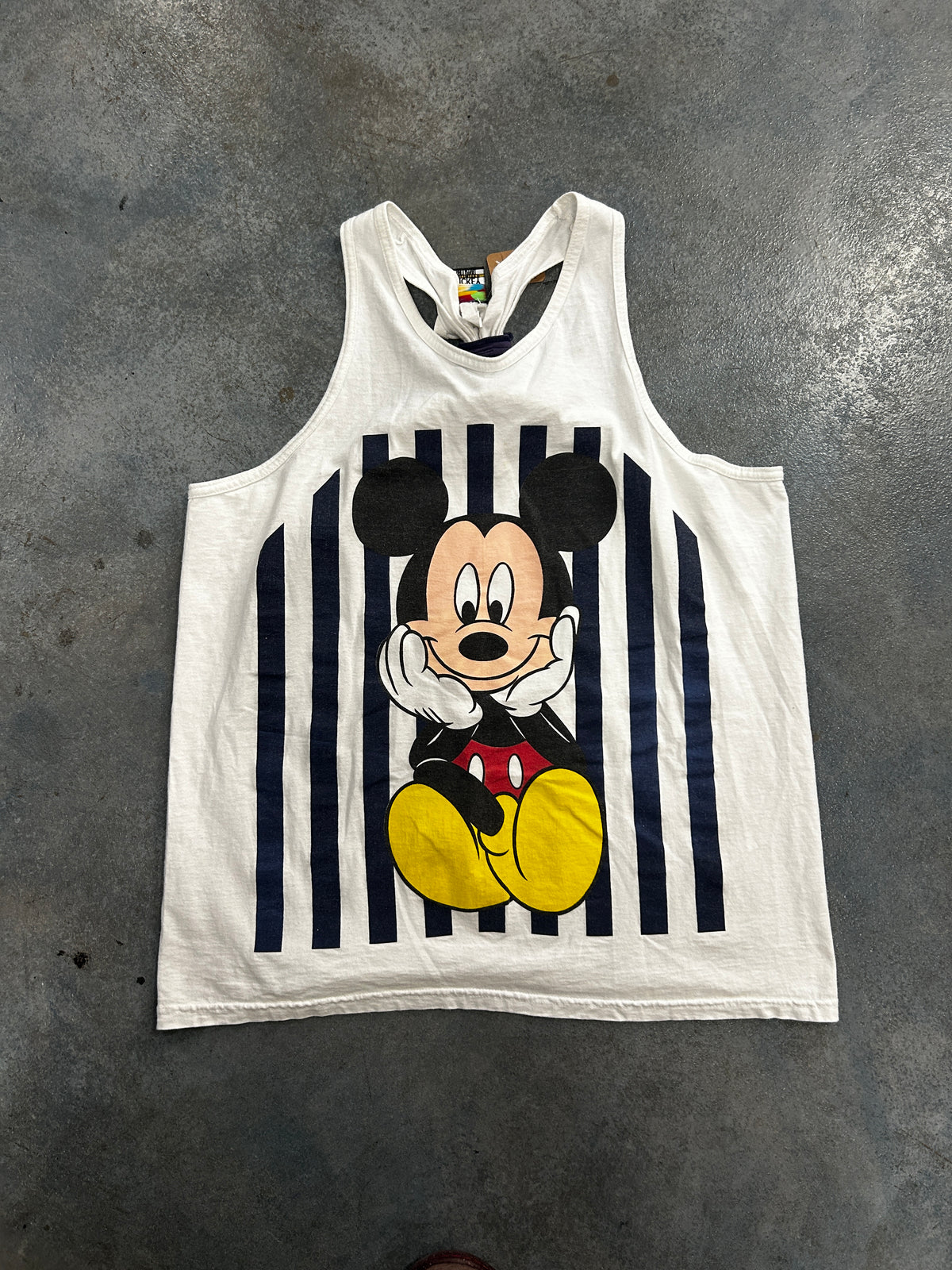 Mickey Mouse Tank Top Blue Strips
