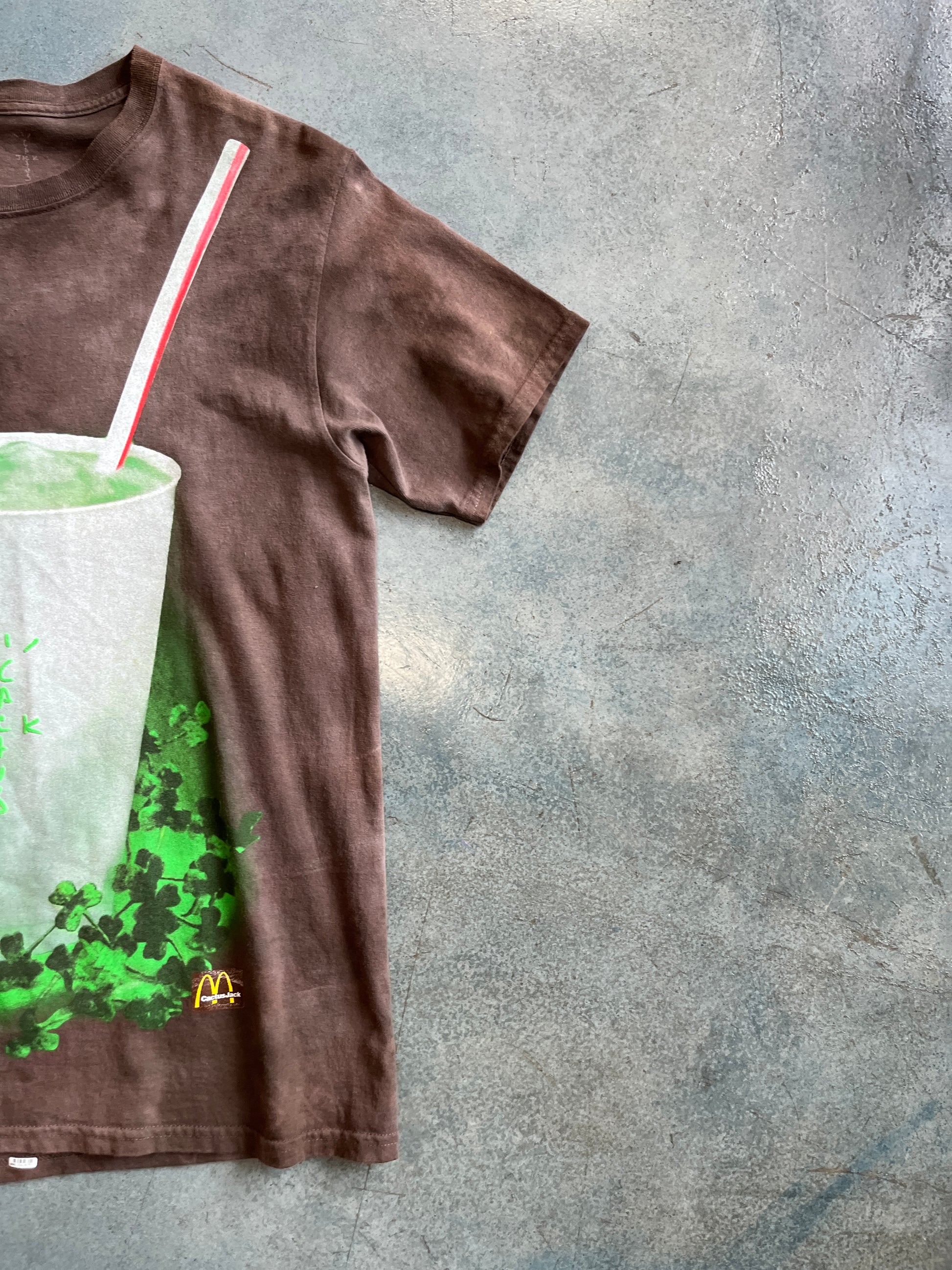 Cactus Jack Travis Scott x McDonald's Shamrock Shake McRib Brown Grail T-Shirt OTF YT