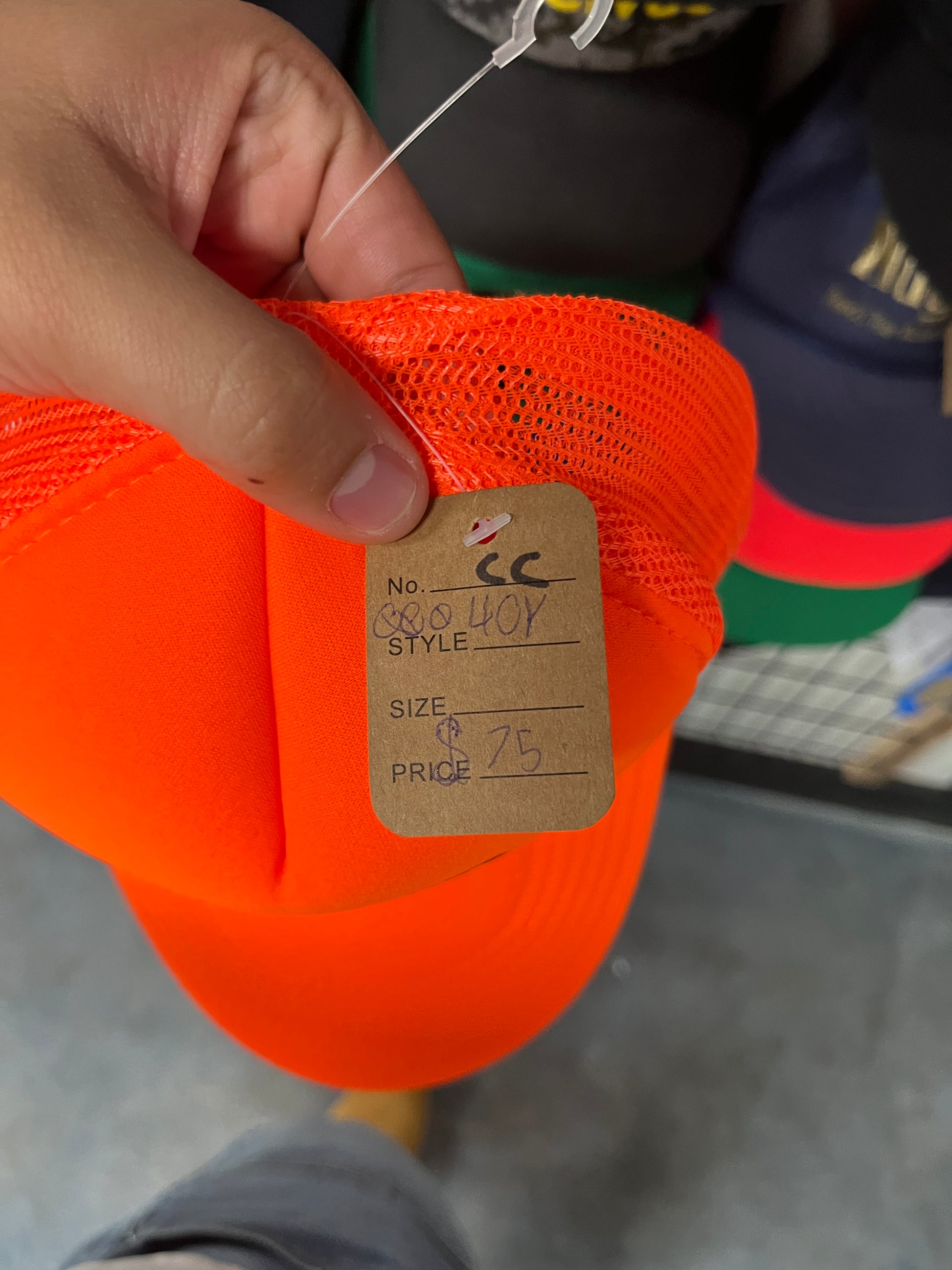 Hidden NY Factory Team Trucker Hat Orange OTF