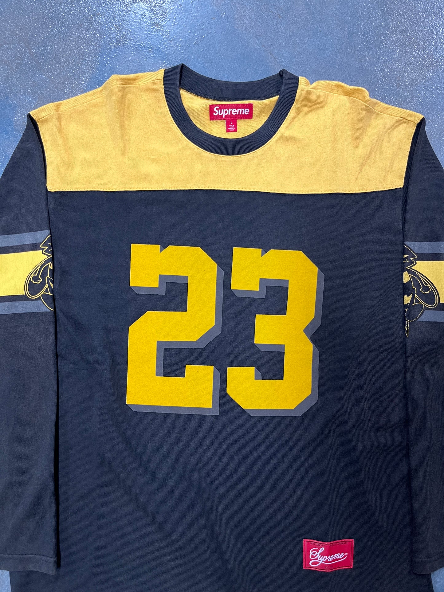 Supreme Football Jersey Top Bumble Bee Black/Yellow OTF (YL)