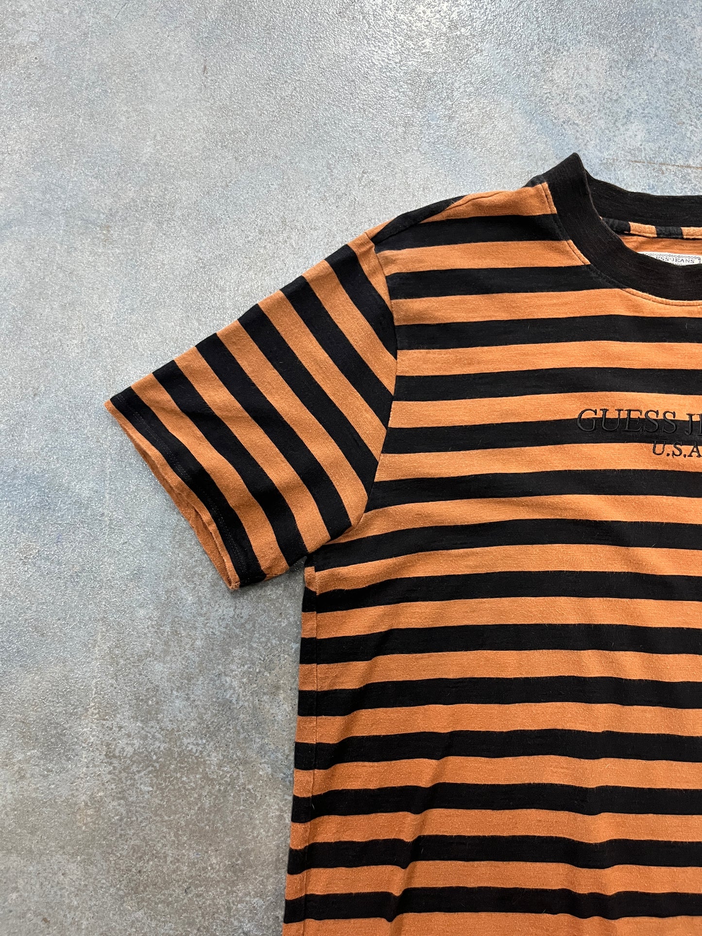 VTG GUESS USA Stripped Brown Tee OTF