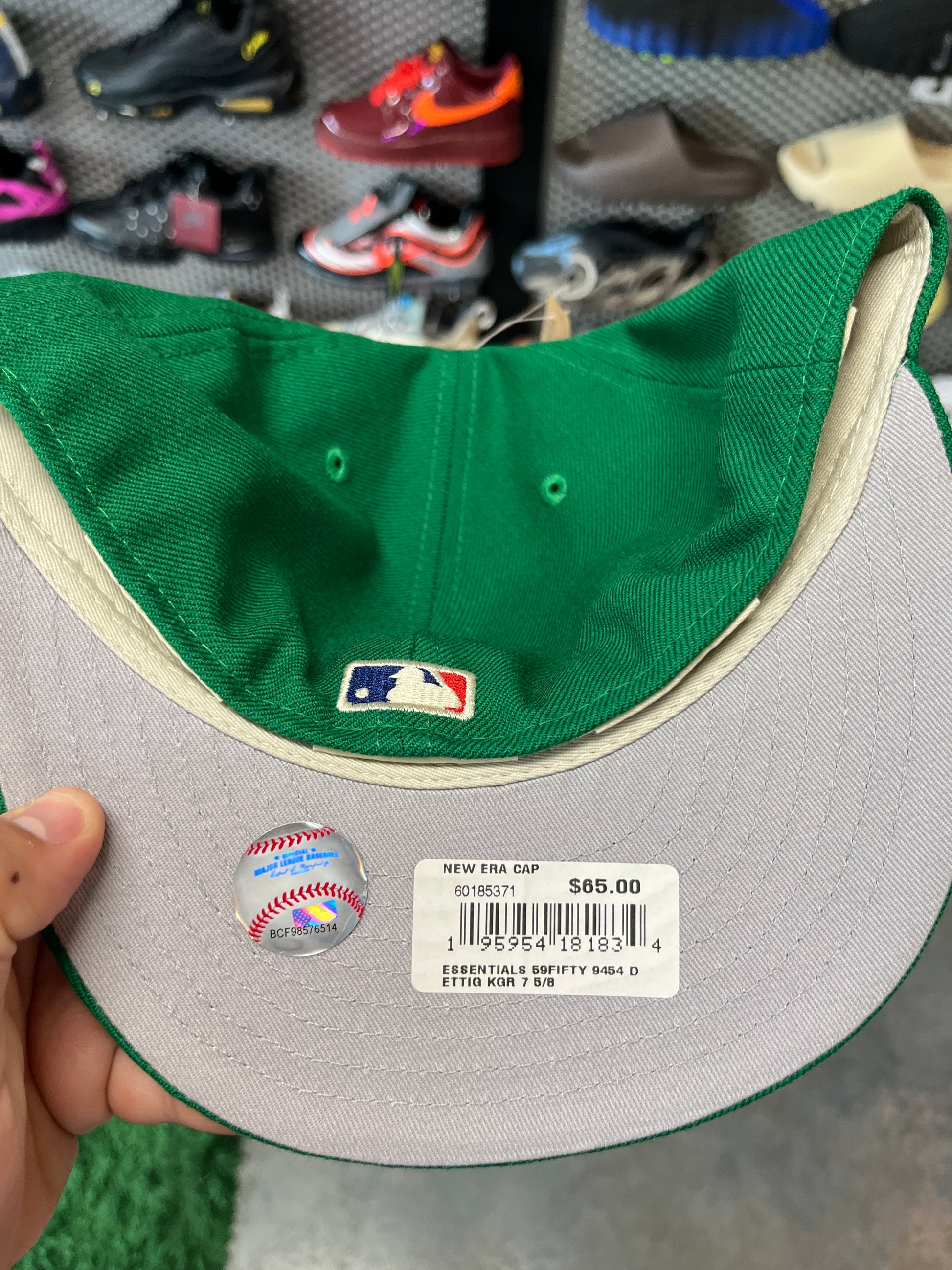 FEAR OF GOD ESSENTIAL X NEW ERA GREEN FITTED HAT