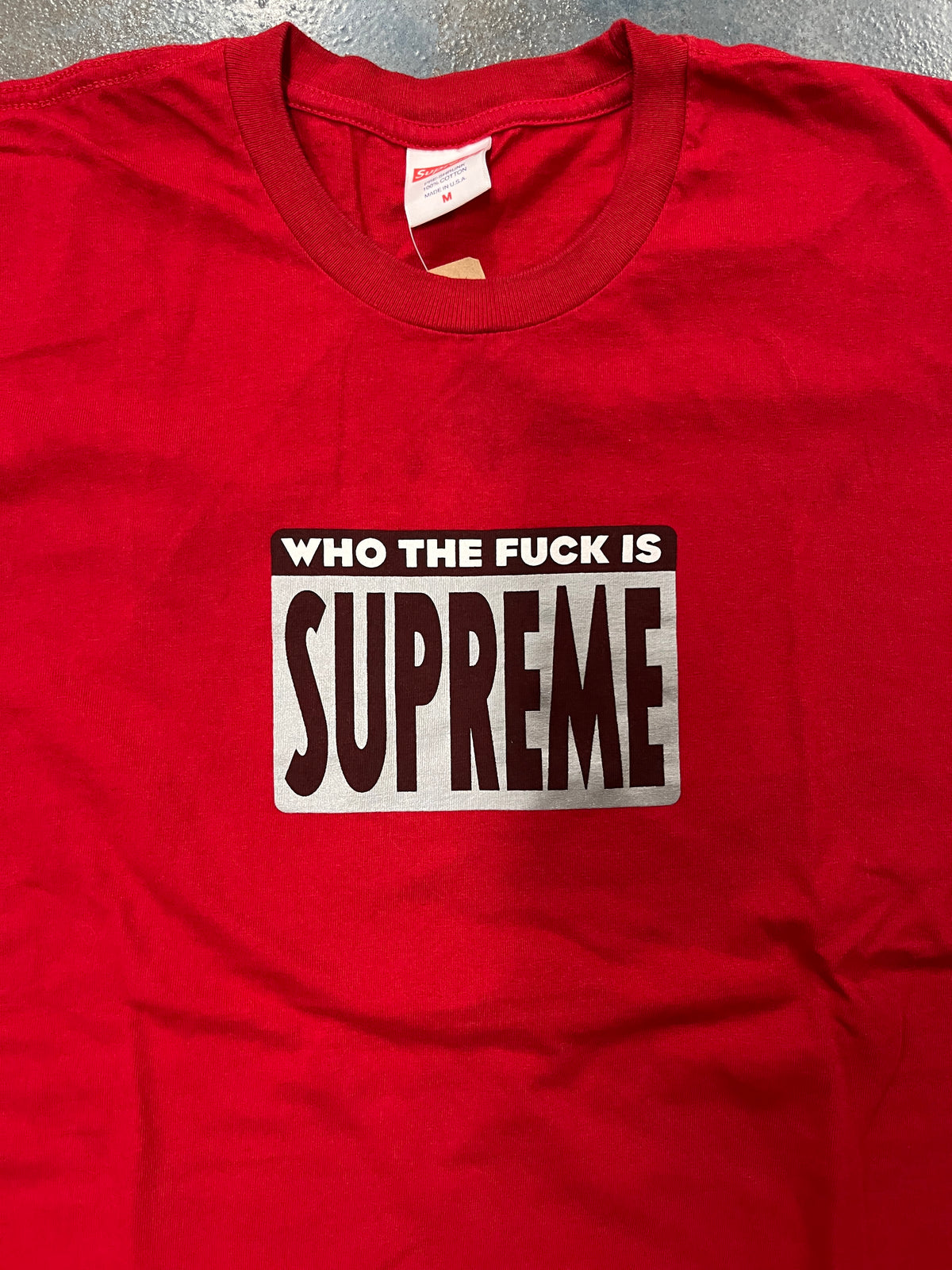 Who the Fuck Is SUPREME Red Tee