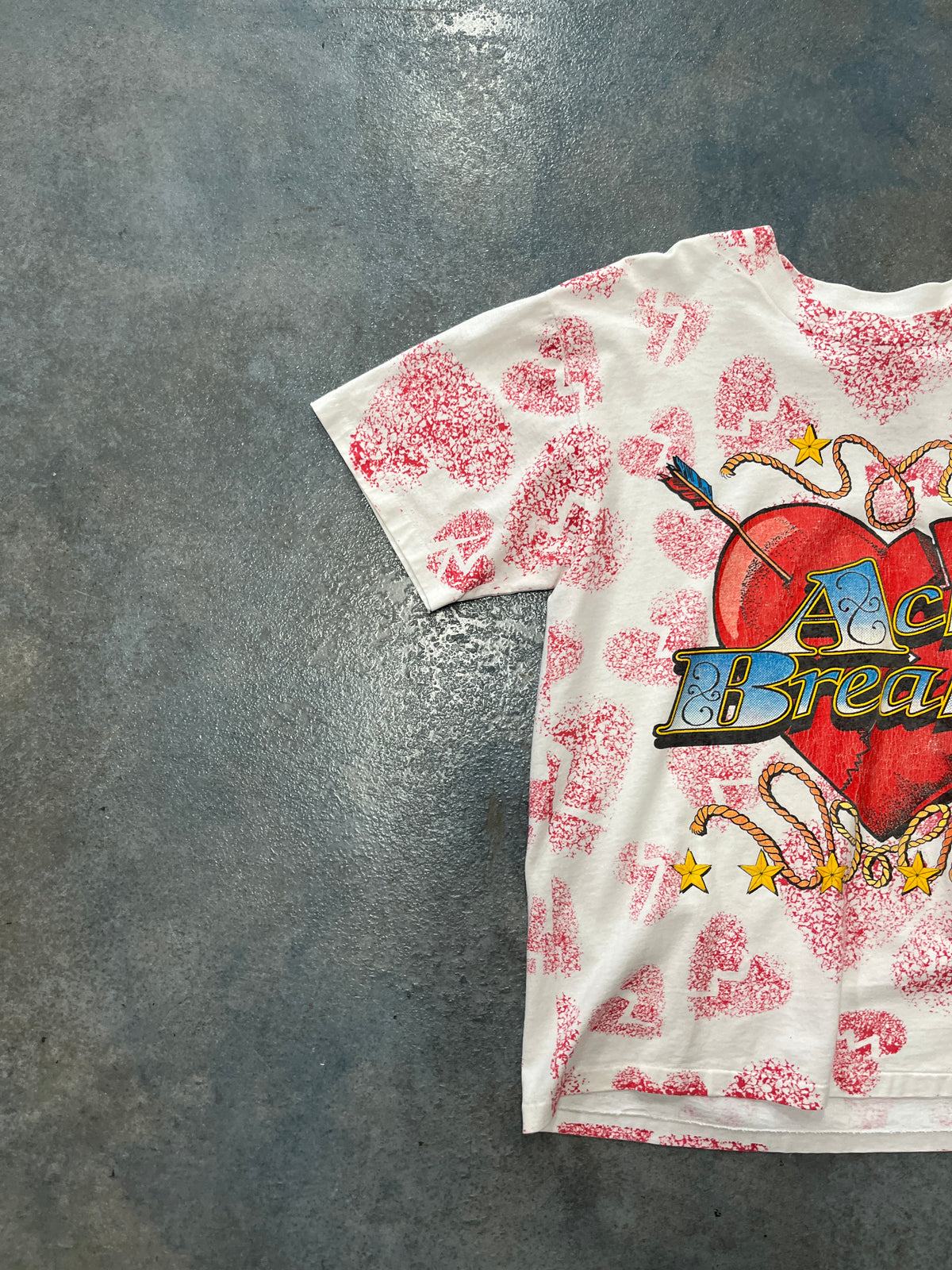 Vintage 90s Billy Ray Cyrus “Achy Breaky Heart” White Graphic T-Shirt OTF