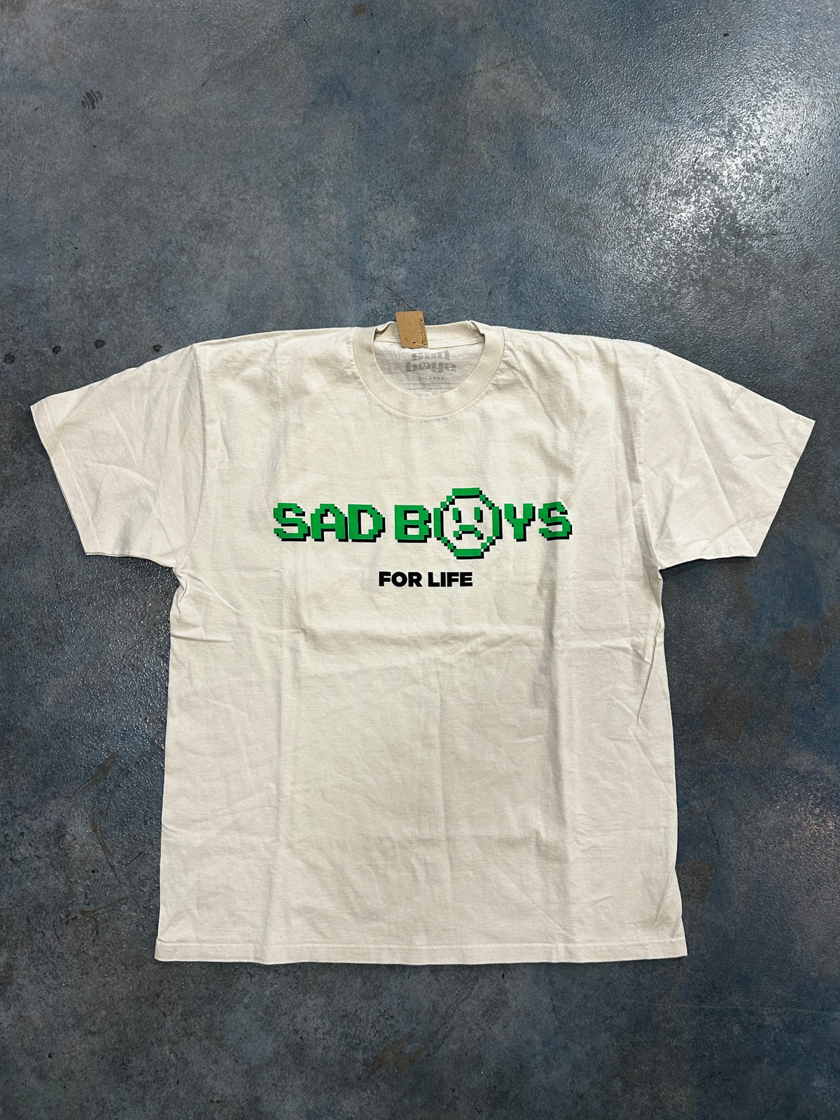 Yung Lean "Sad Boys For Life" Pixel Graphic Cream Tee