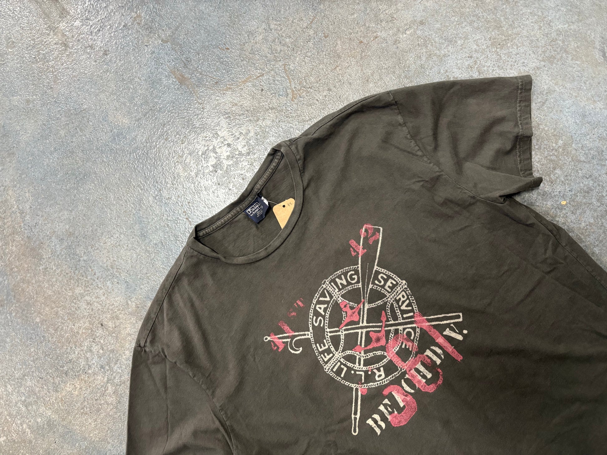 LIFE SAVING SERVICE Black Tee B59 OTF