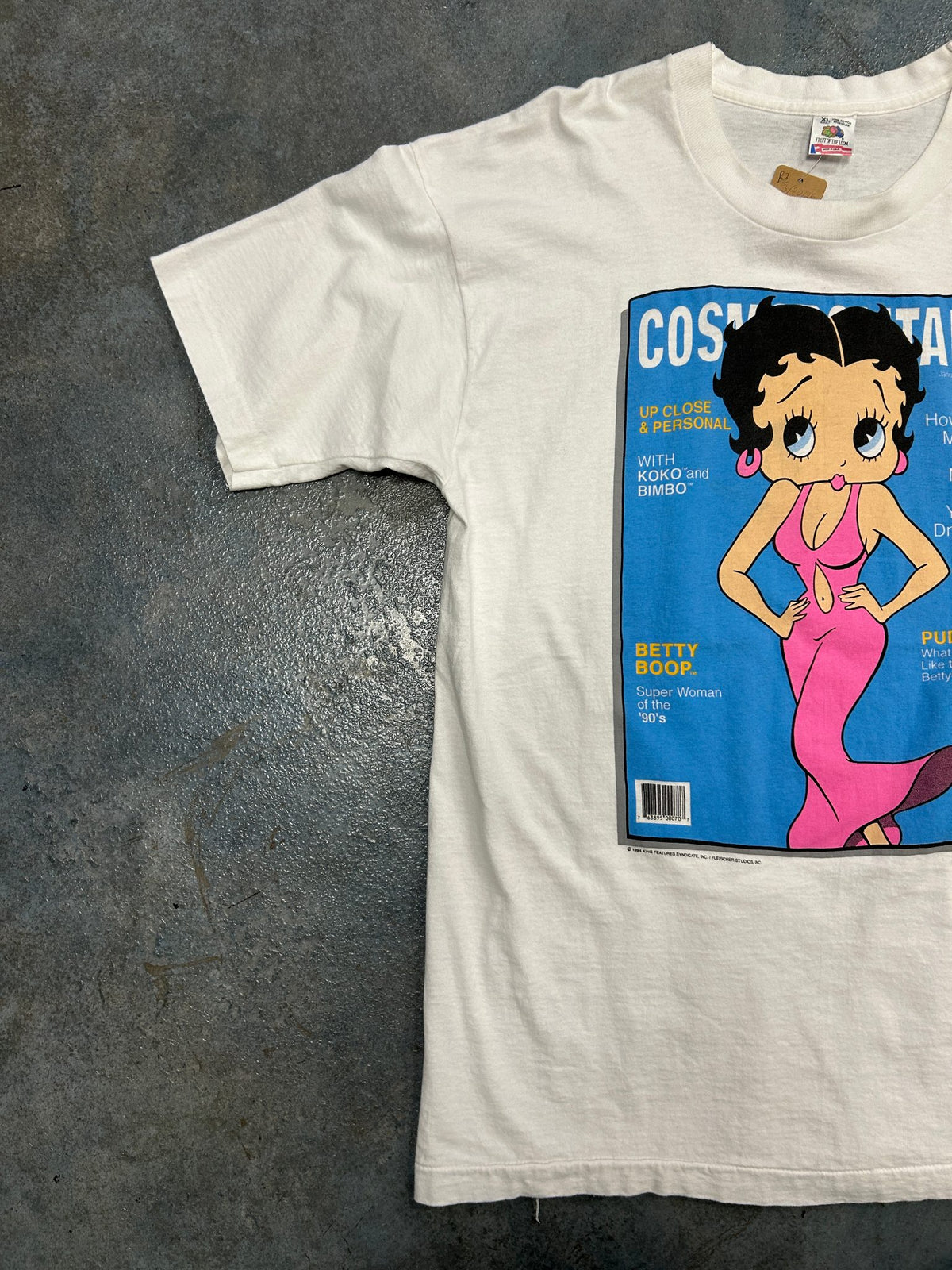 Vintage 1994 Betty Boop "Cosmopolitan" Magazine Cover White Tee