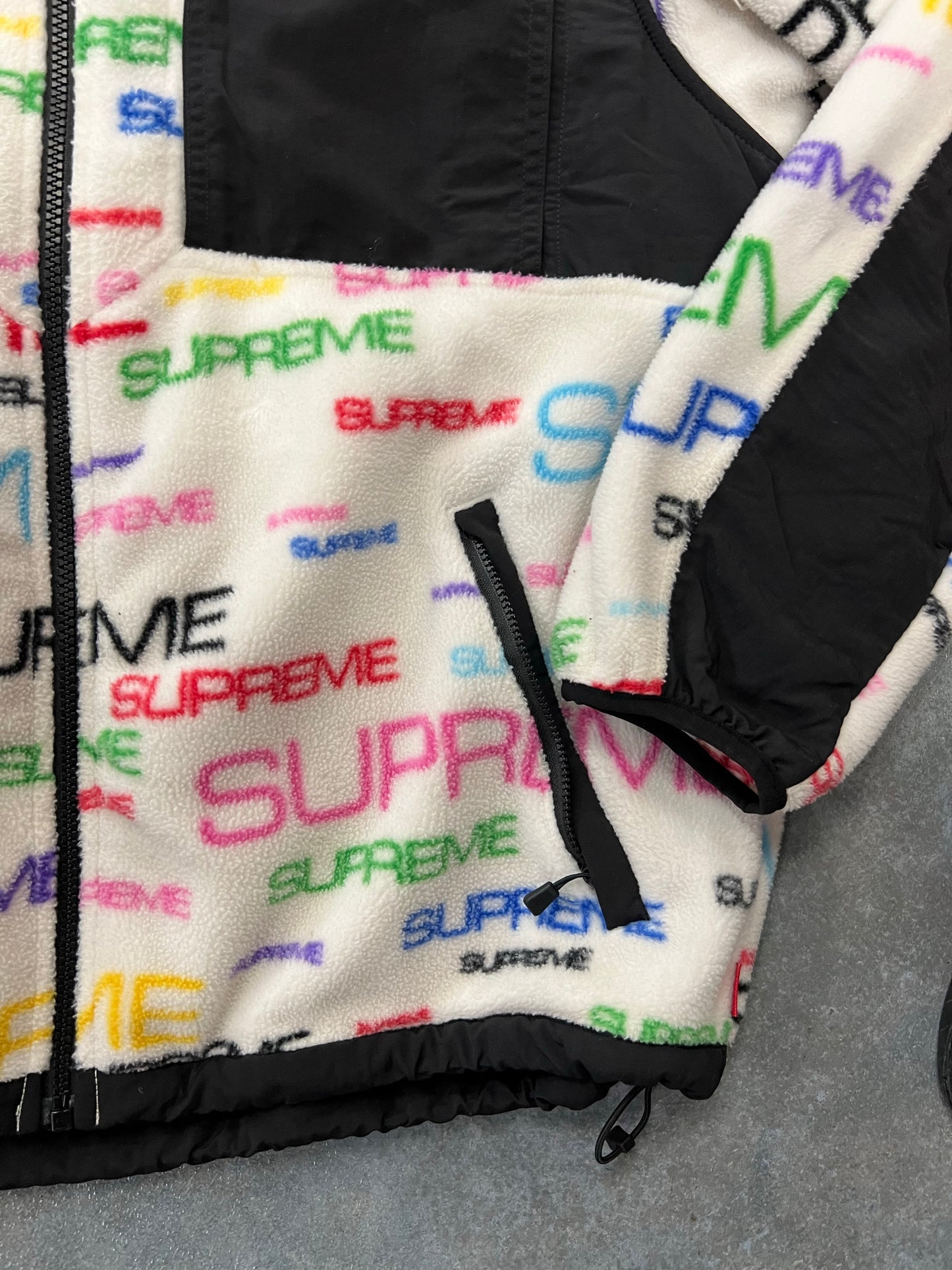 Supreme The North Face Steep Tech Fleece Jacket White B41