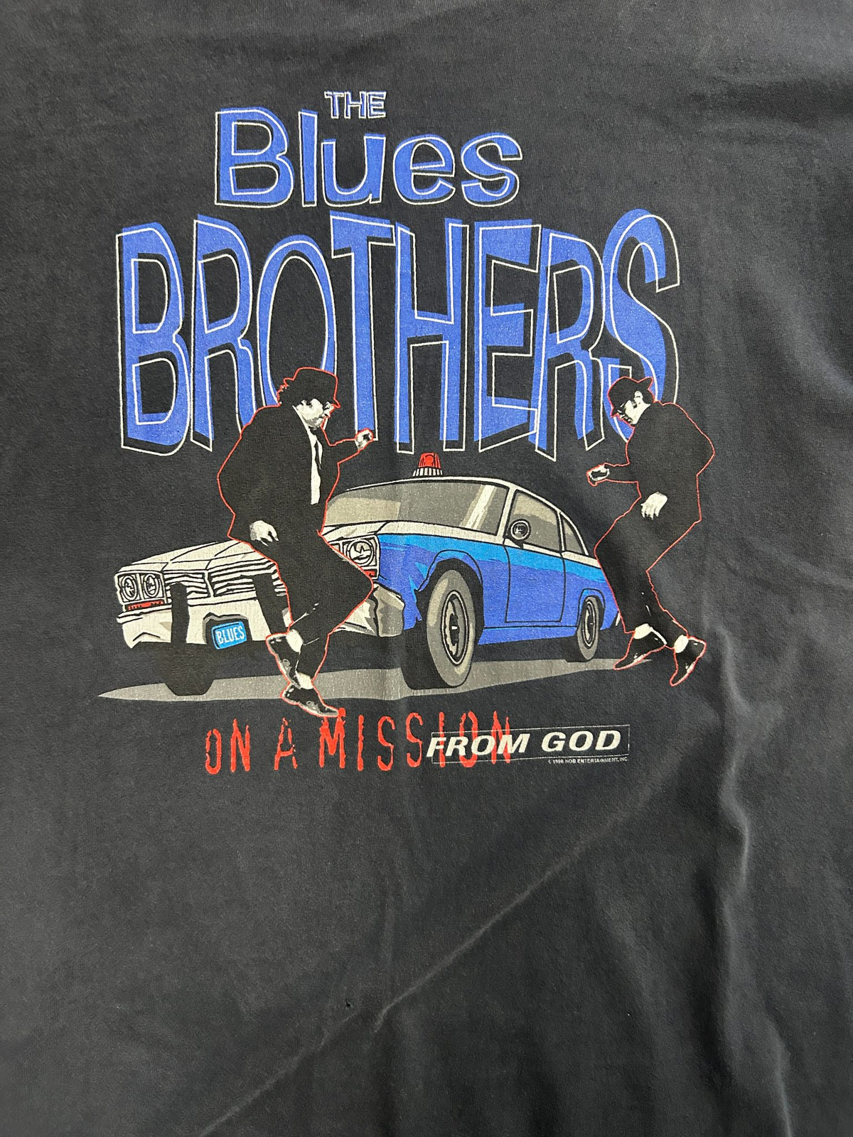 Vintage 1996 The Blues Brothers on a mission from GOD Black Tee