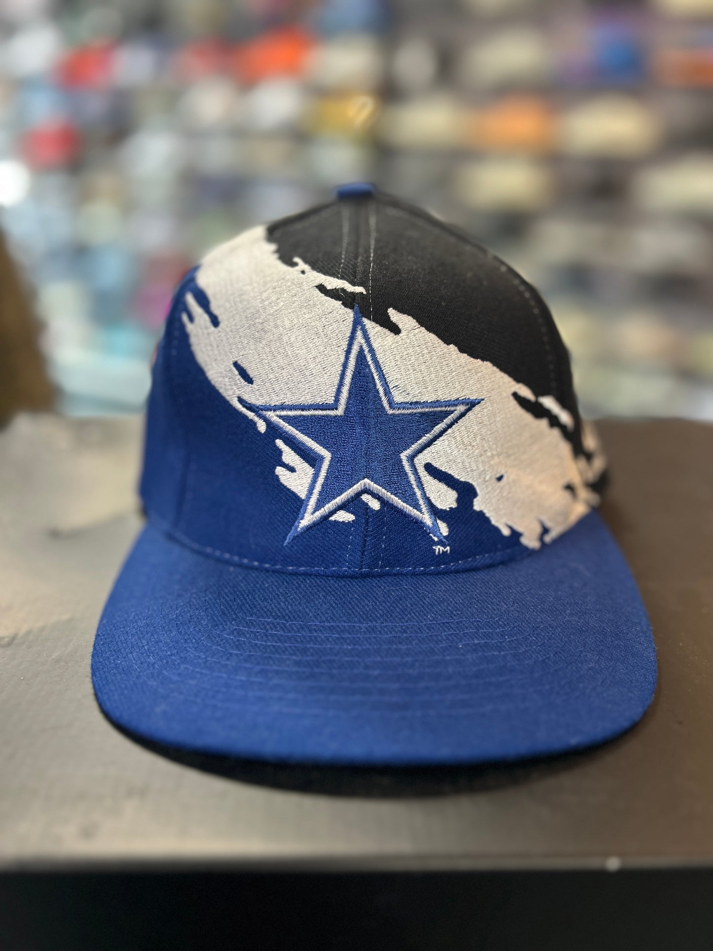VTG DALLAS COWBOYS 90'S SPLASH BLACK SNAPBACK OTF