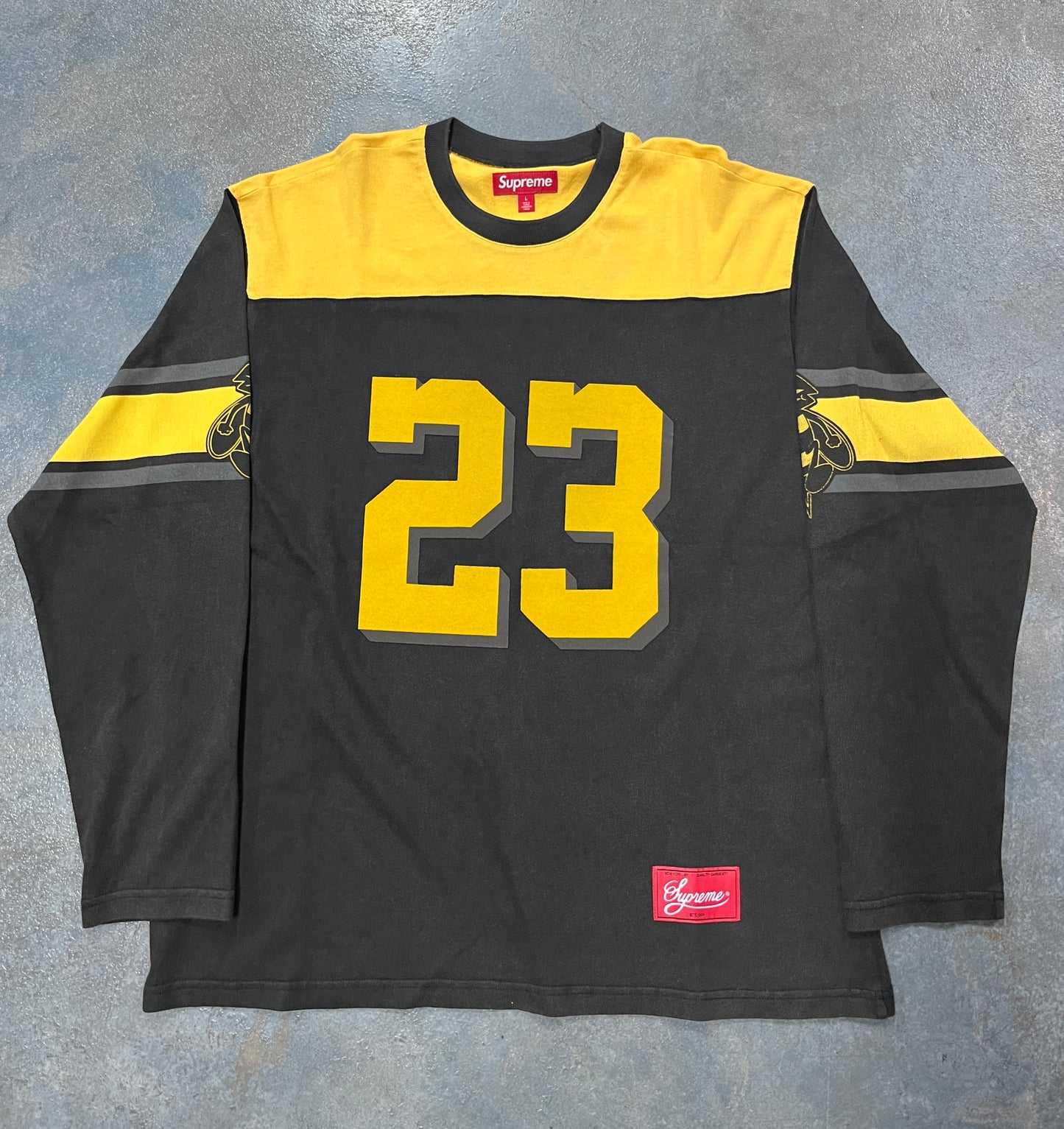 Supreme Football Jersey Top Bumble Bee Black/Yellow OTF (YL)