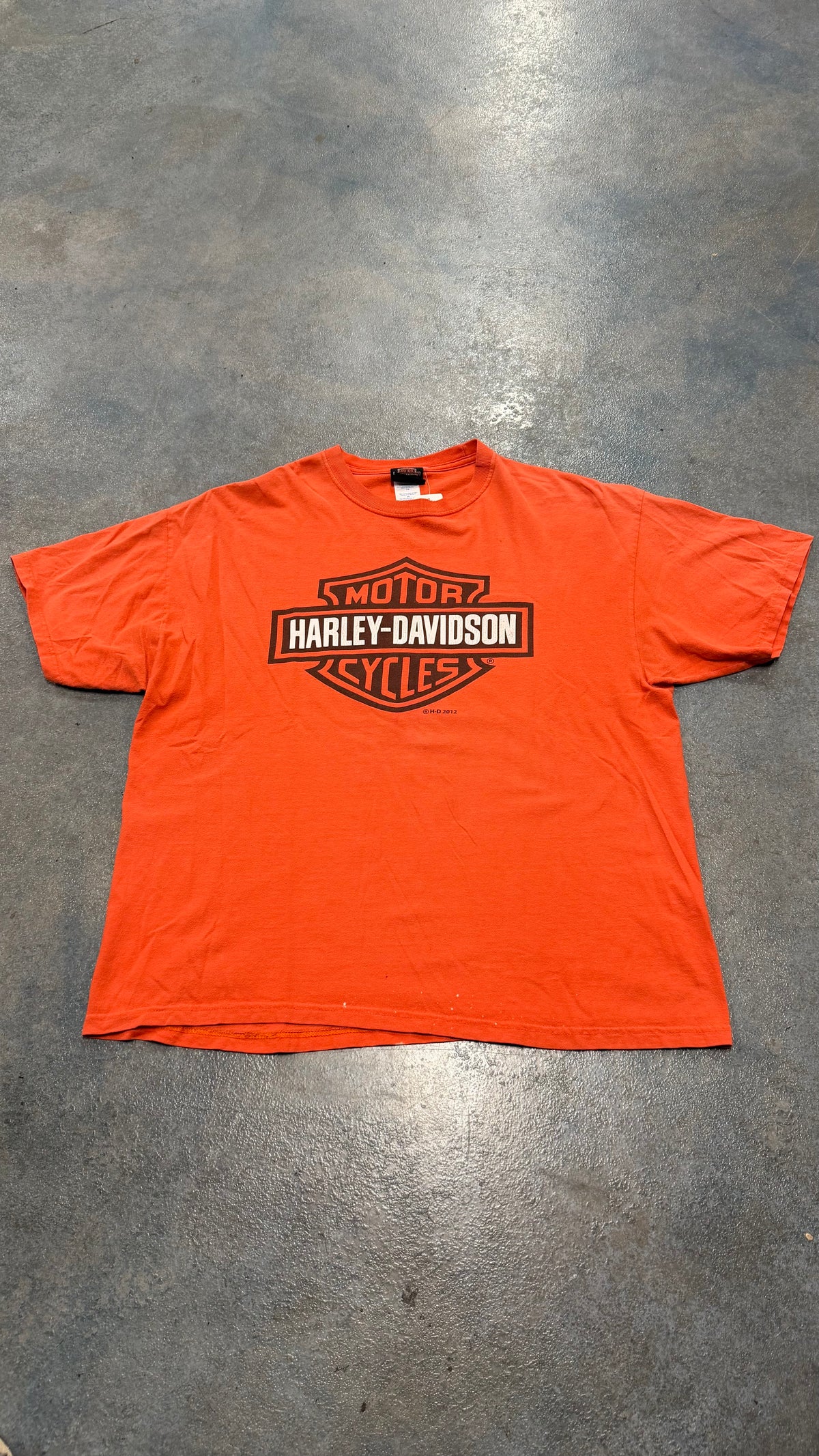 Vintage Harley Davidson Motor Cycles Orange Tee