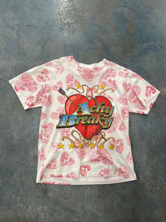 Vintage 90s Billy Ray Cyrus “Achy Breaky Heart” White Graphic T-Shirt OTF