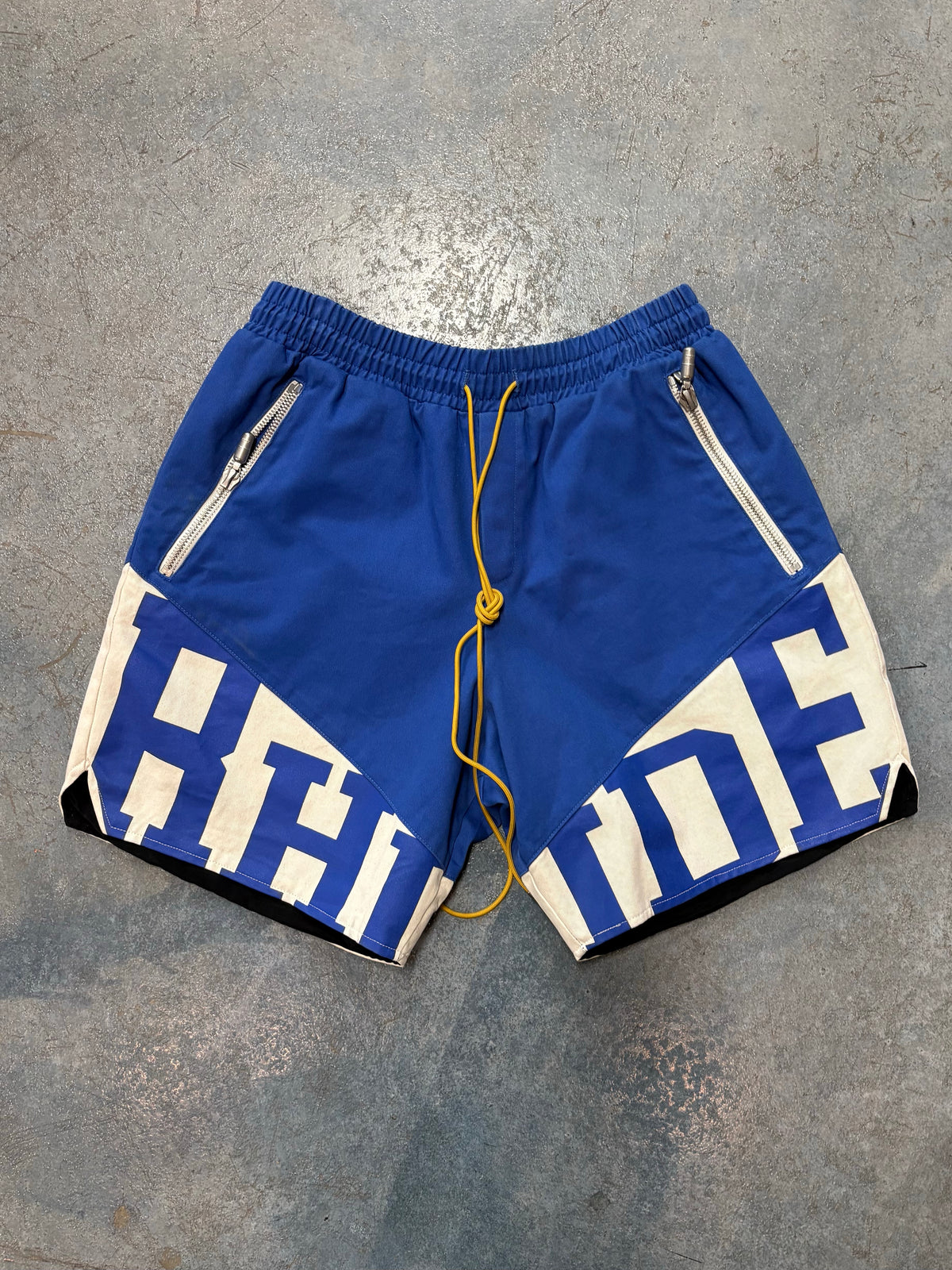 RHUDE Black Blue Yellow White Shorts