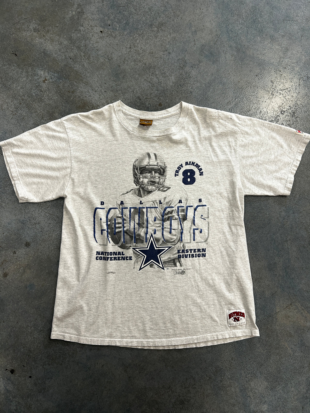 Vintage 90s Dallas Cowboys Troy Aikman Nutmeg T-shirt