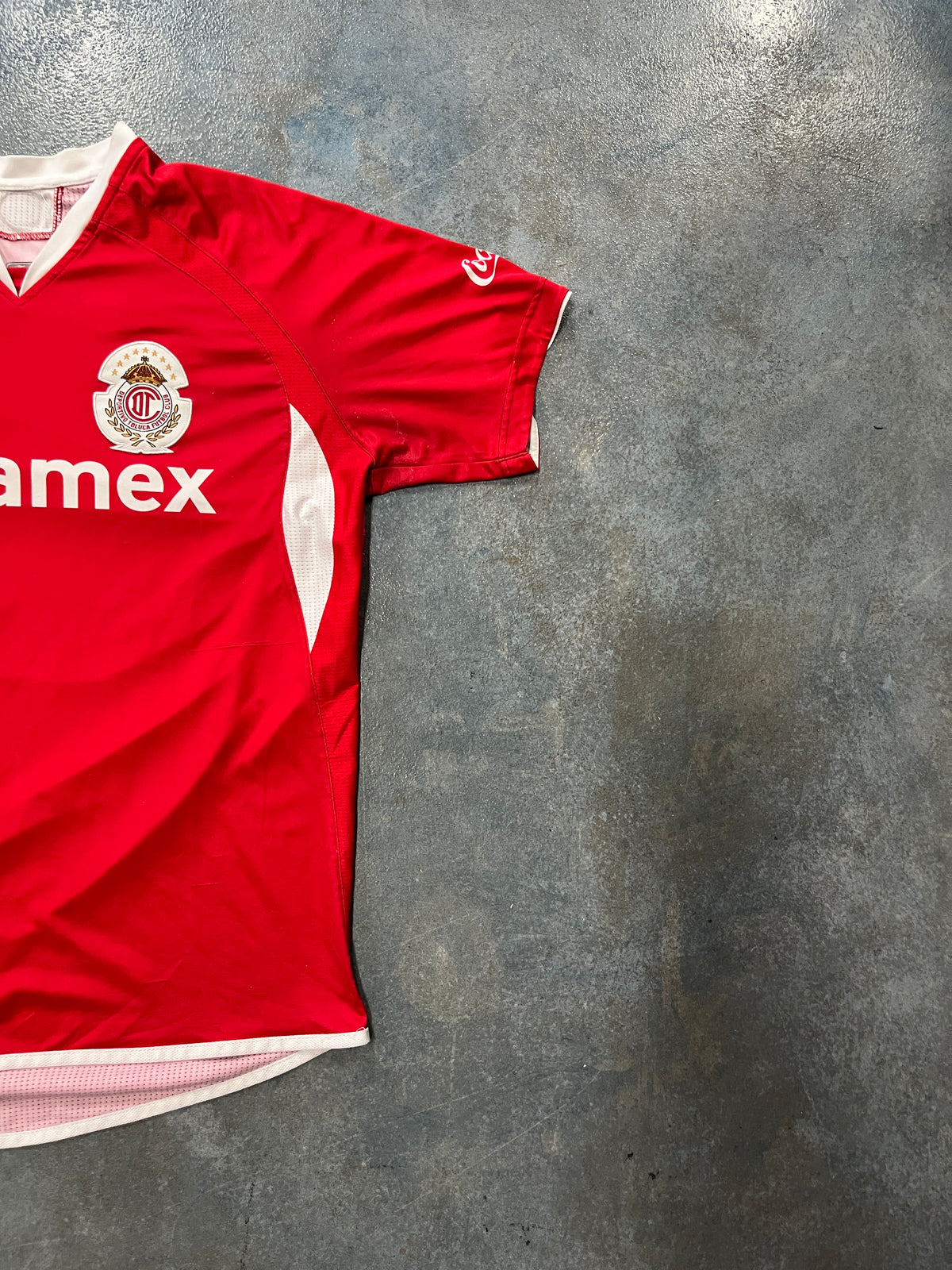Toluca Diablos Rojos #10 Sinha Rare Liga MX Red White Jersey