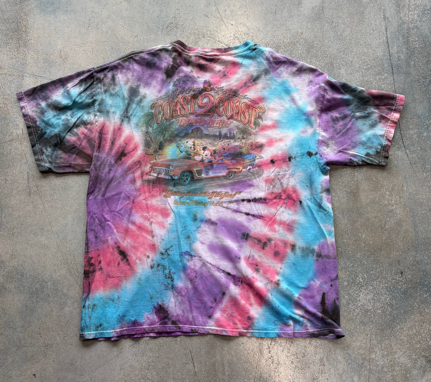 Walt Disney World Coast 2 Coast Tie Dye Tee Purple OTF