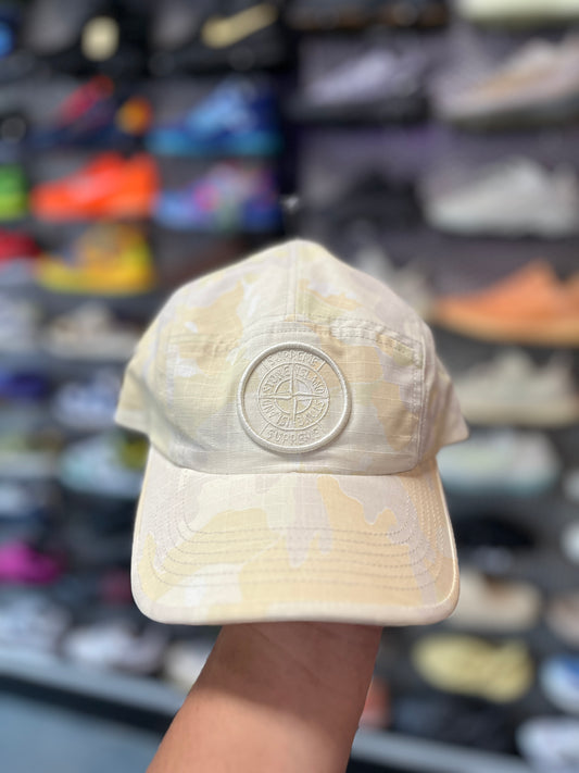 Supreme Stone Island Reactive Ice Camo Ripstop Camp Cap Tan OTF